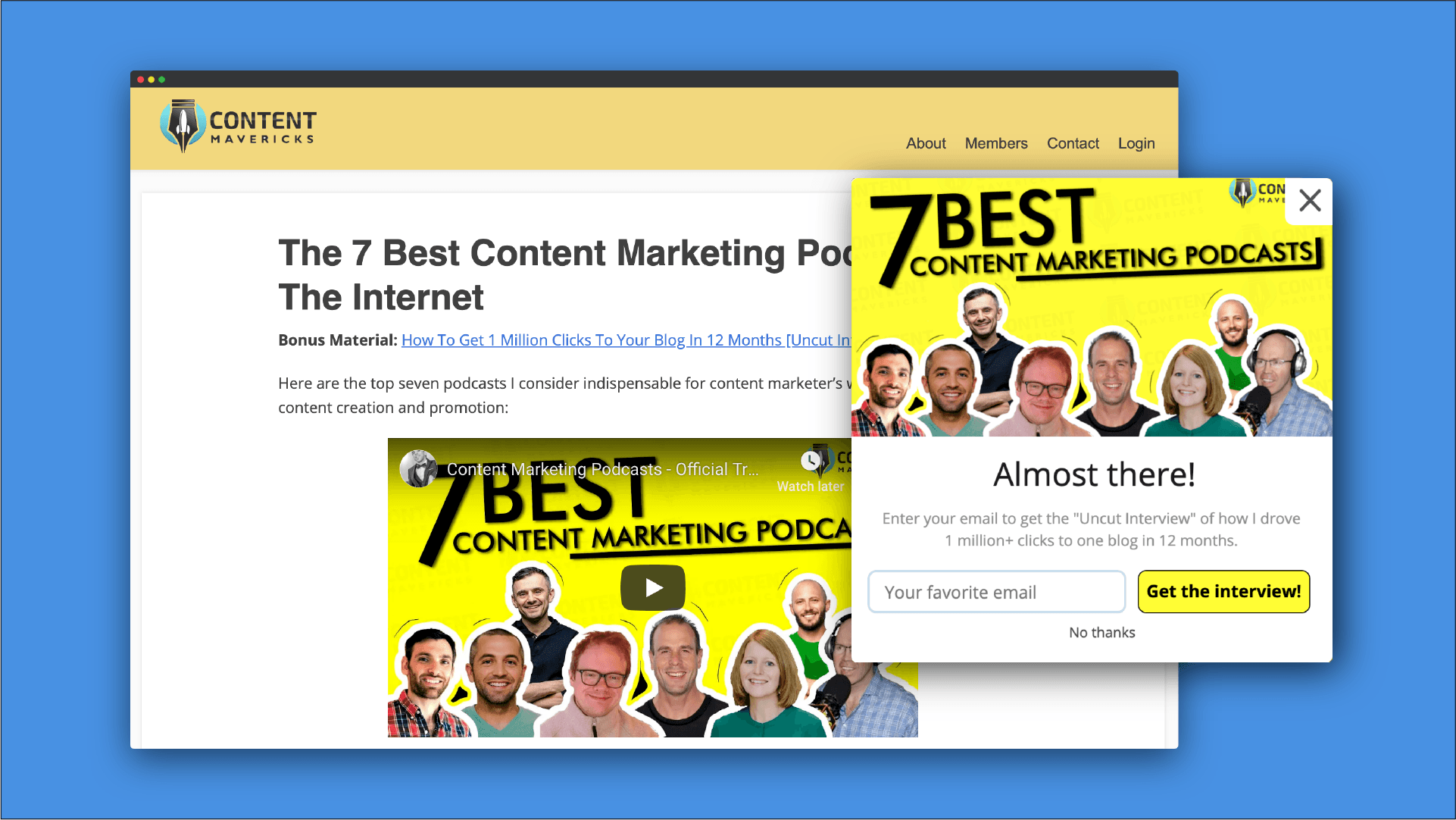 content marketing podcasts mockup image