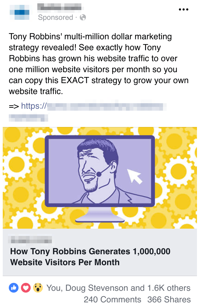 tony robbins mobile ad image