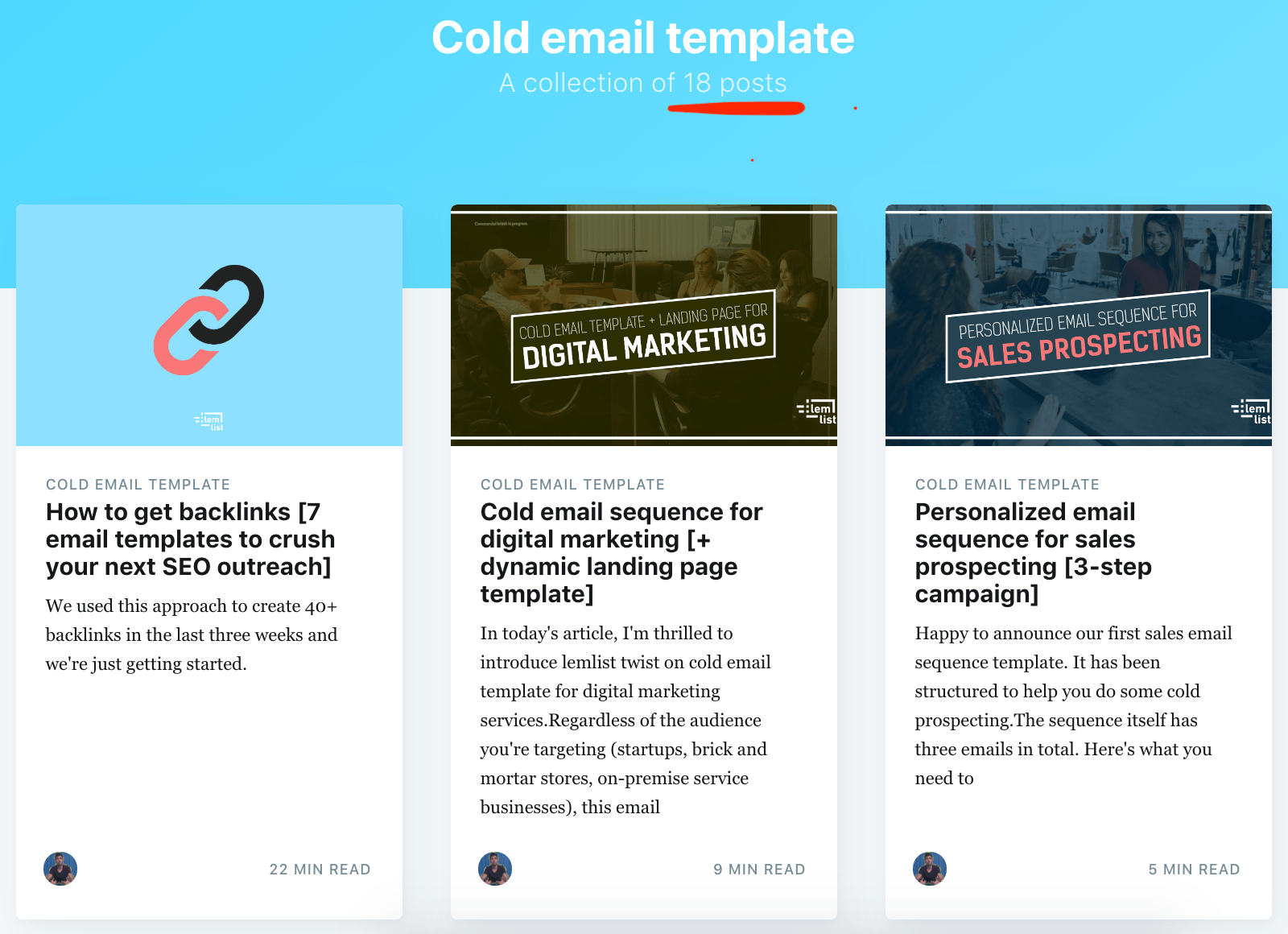 lemlist cold email templates image
