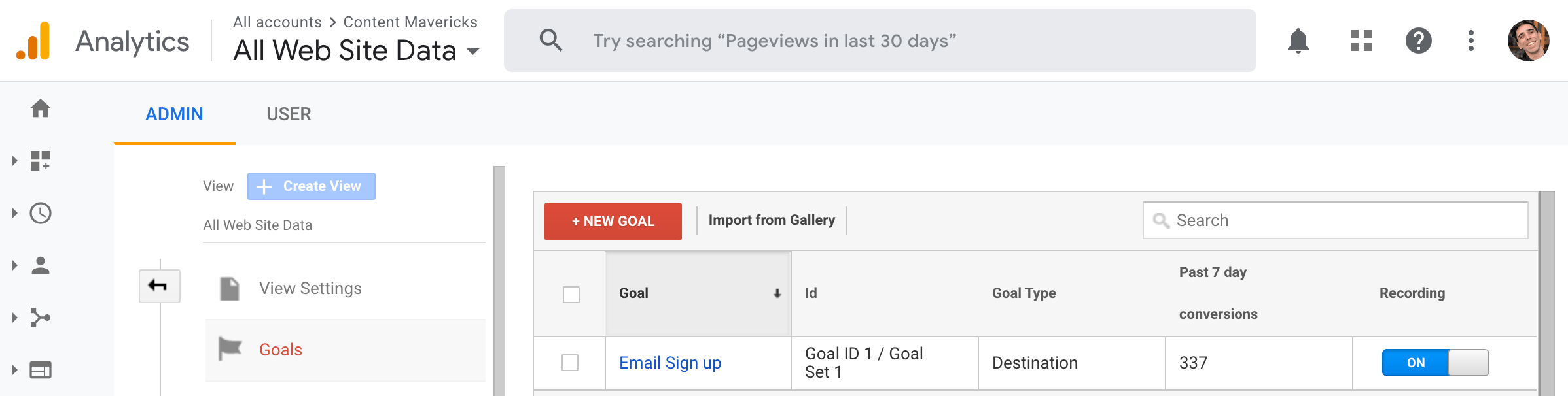 google analytics goal image