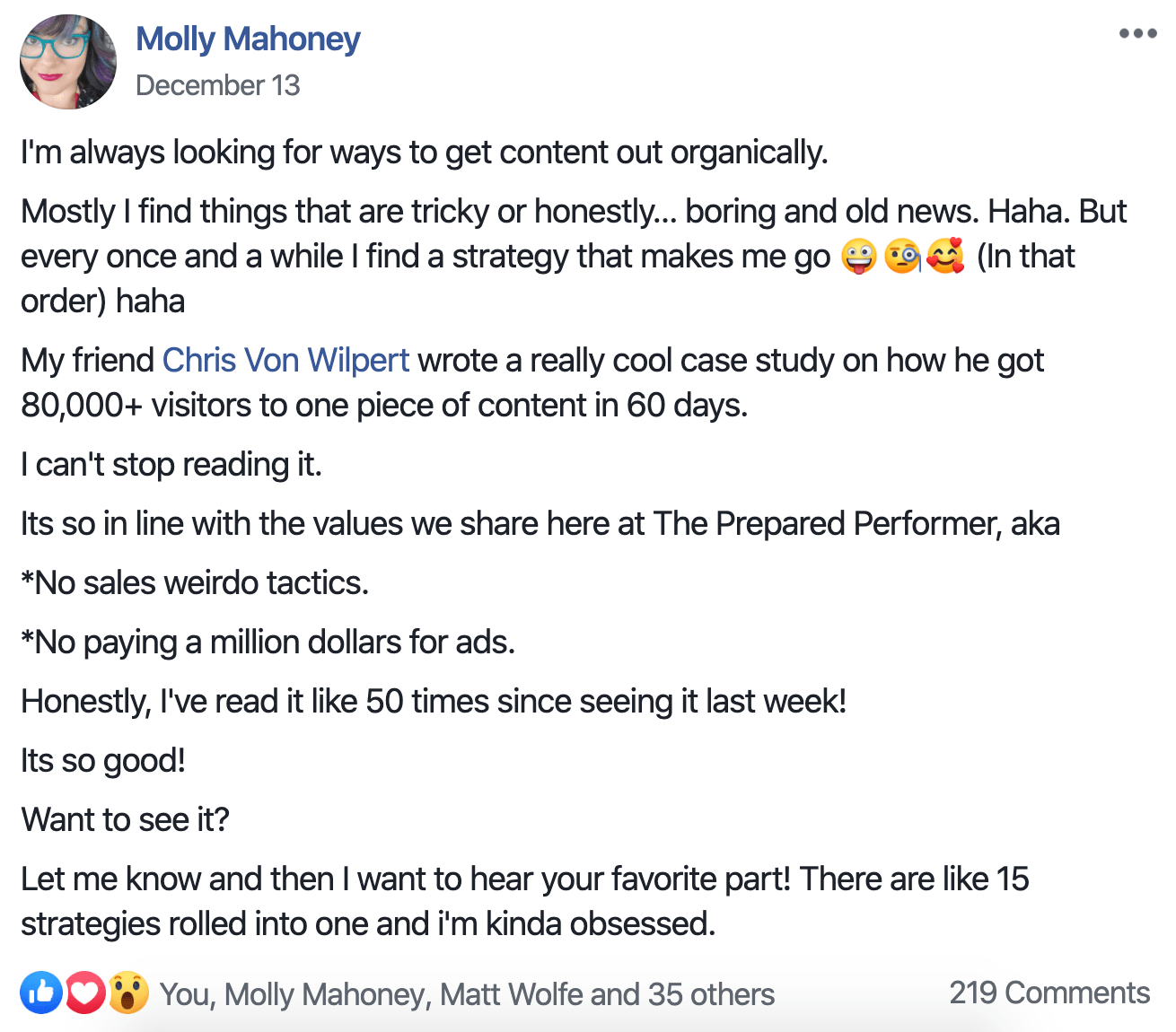 testimonial molly mahoney