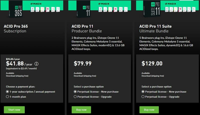 acid-pricing