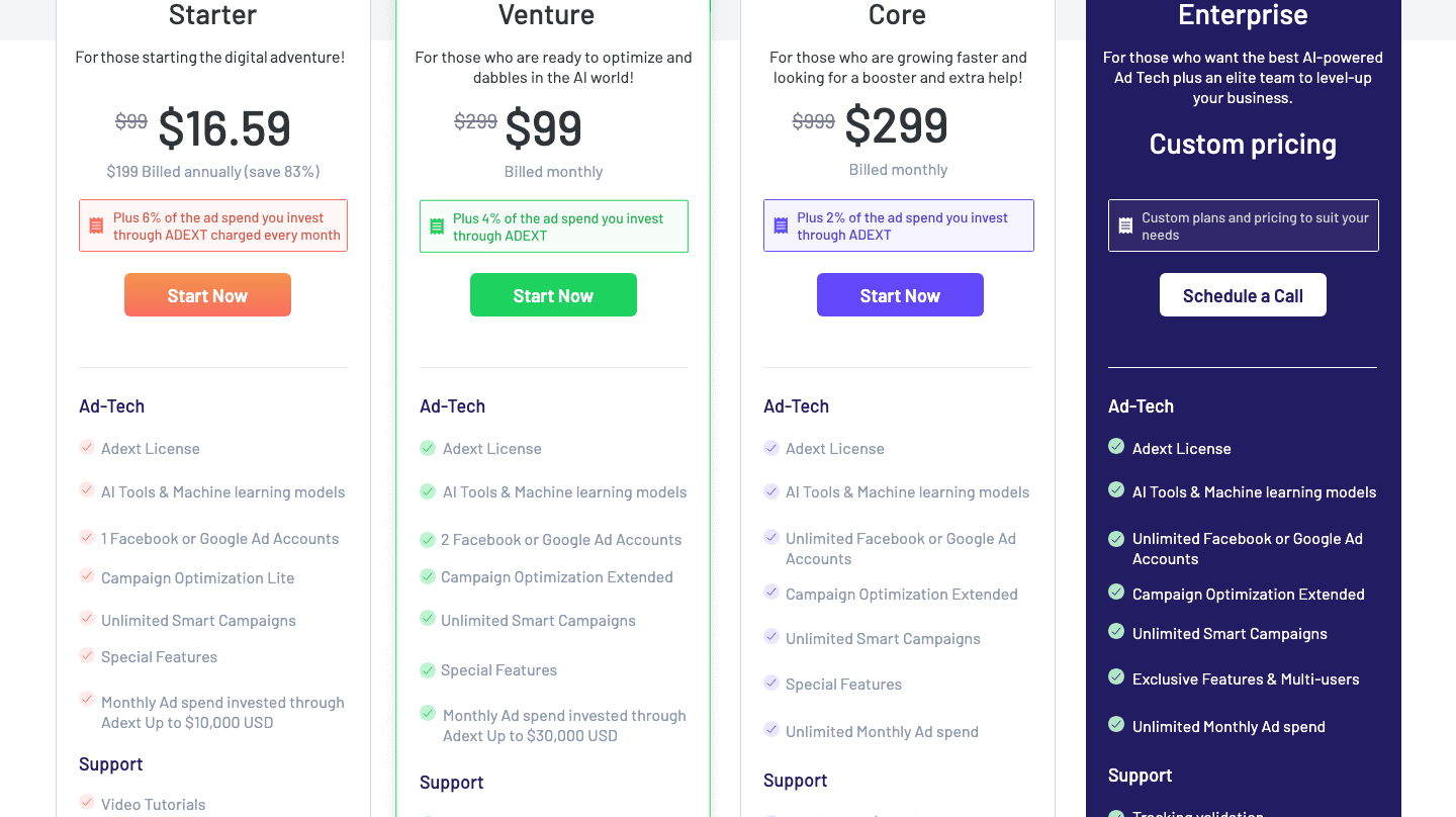 Adext pricing