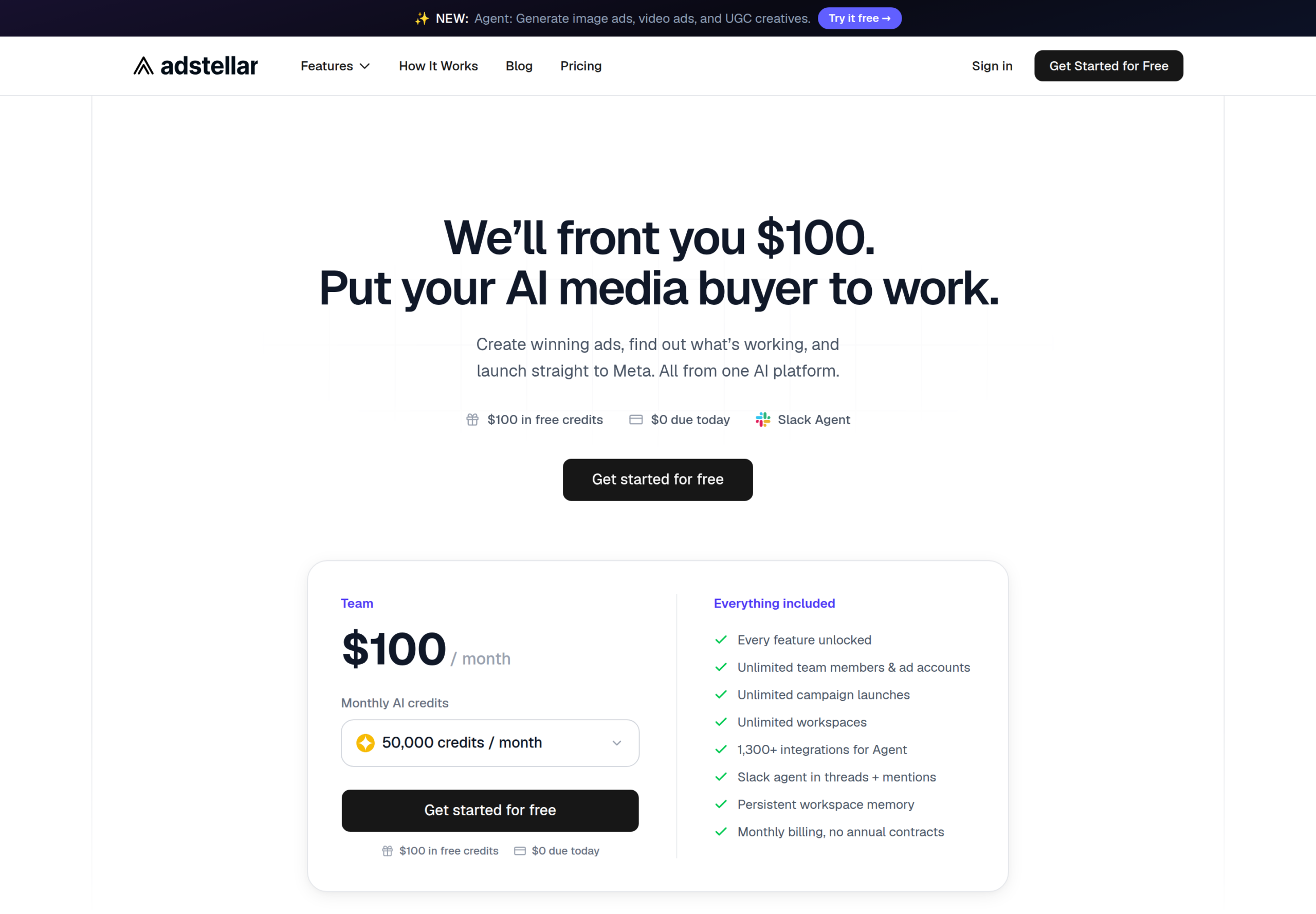 AdStellar pricing
