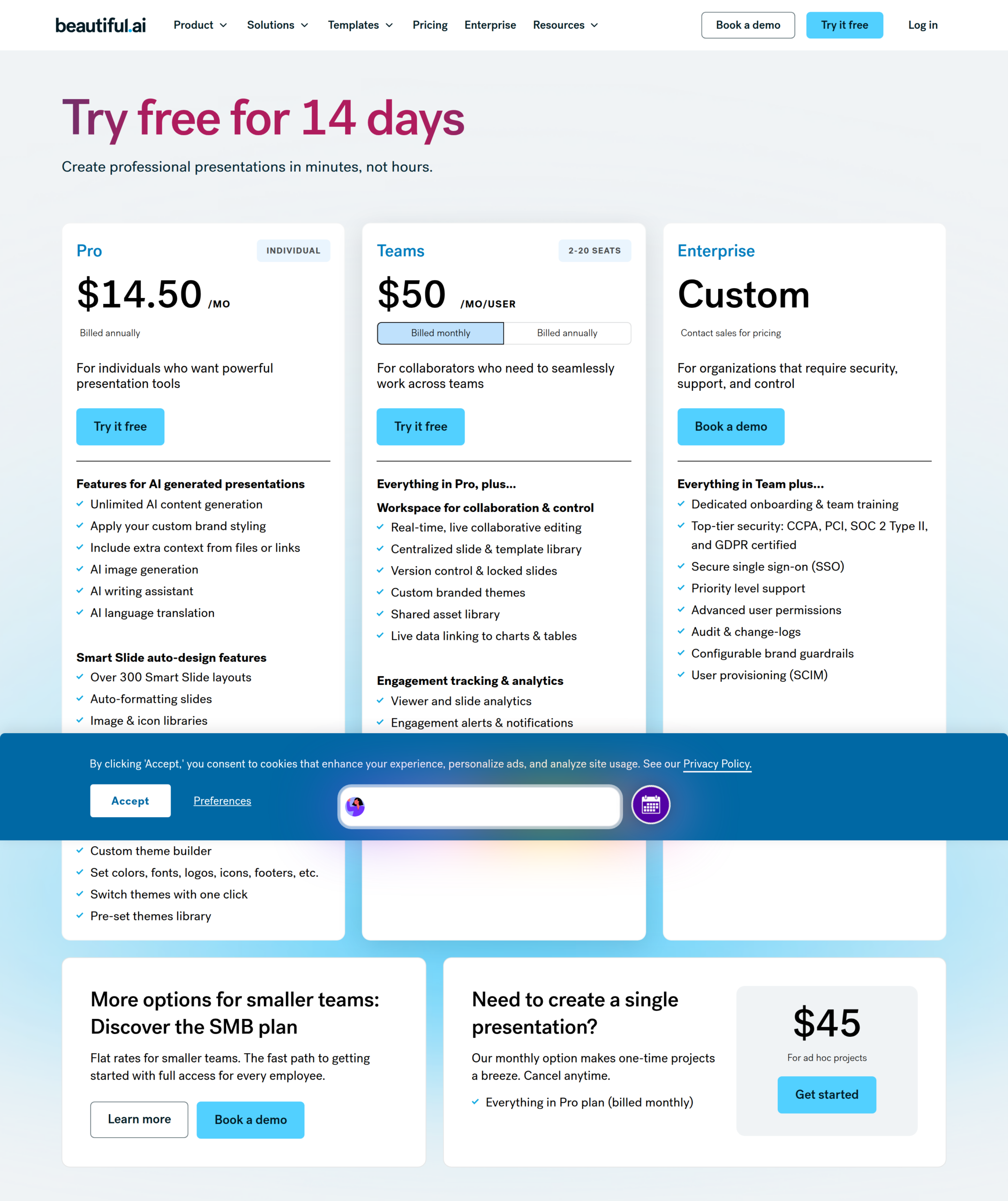 Beautiful.AI pricing Beautiful.AI pricing