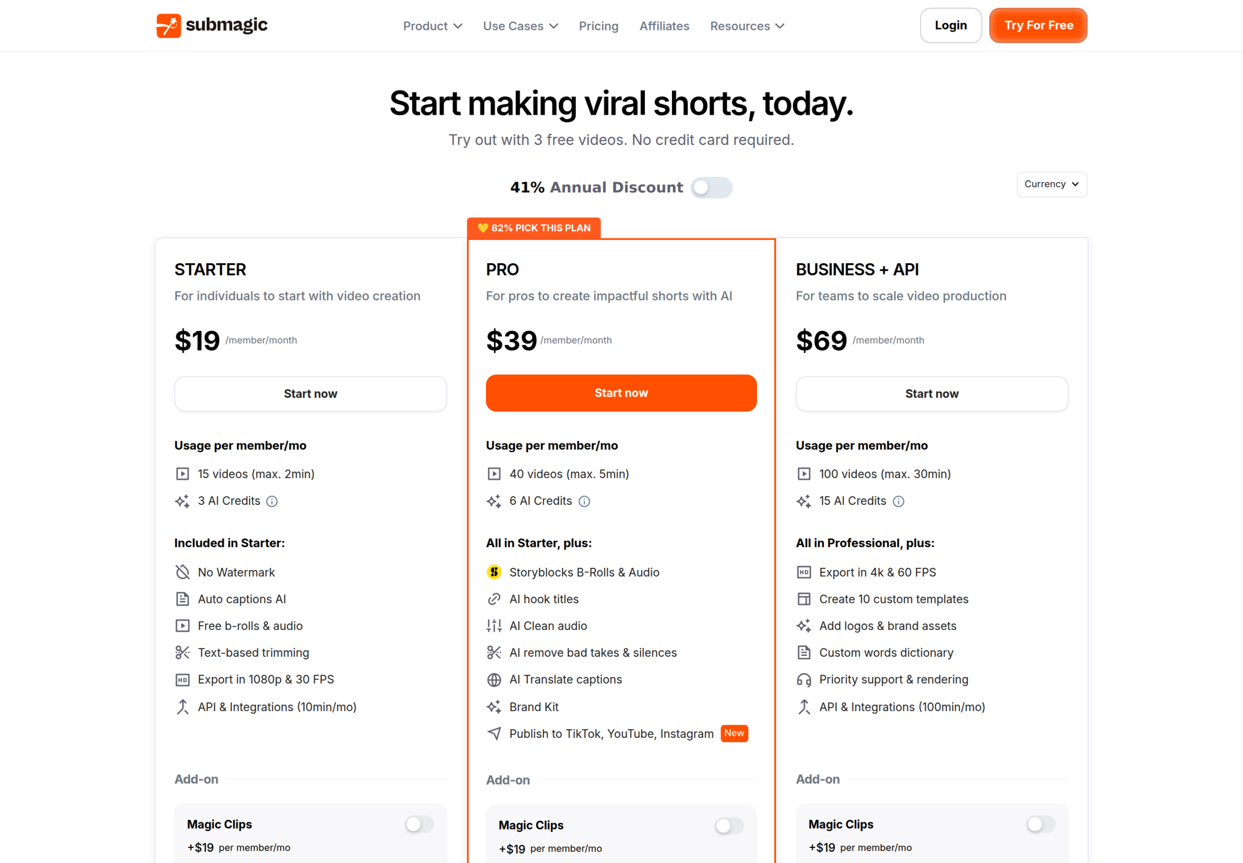 Submagic pricing