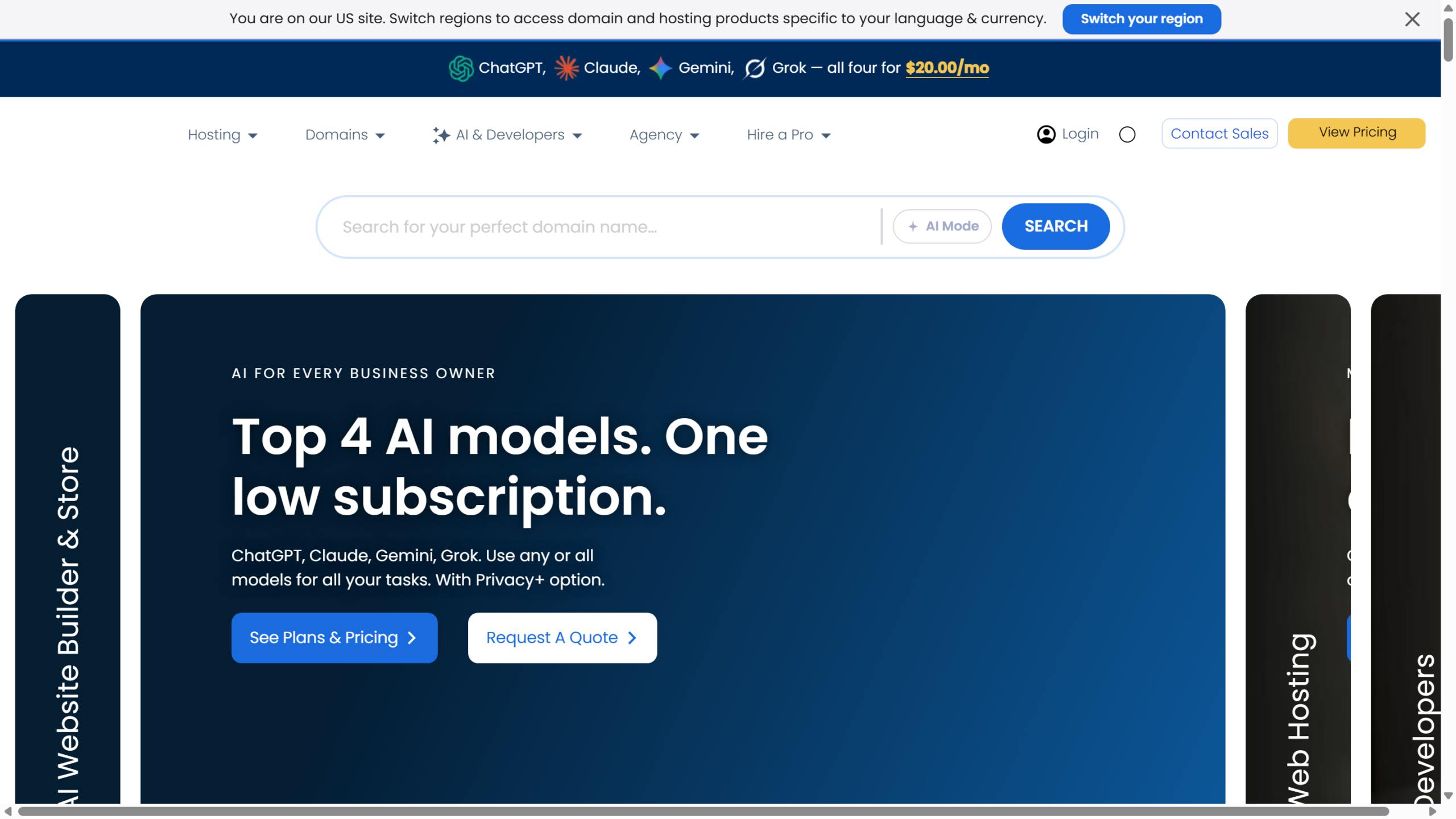 Bluehost home
