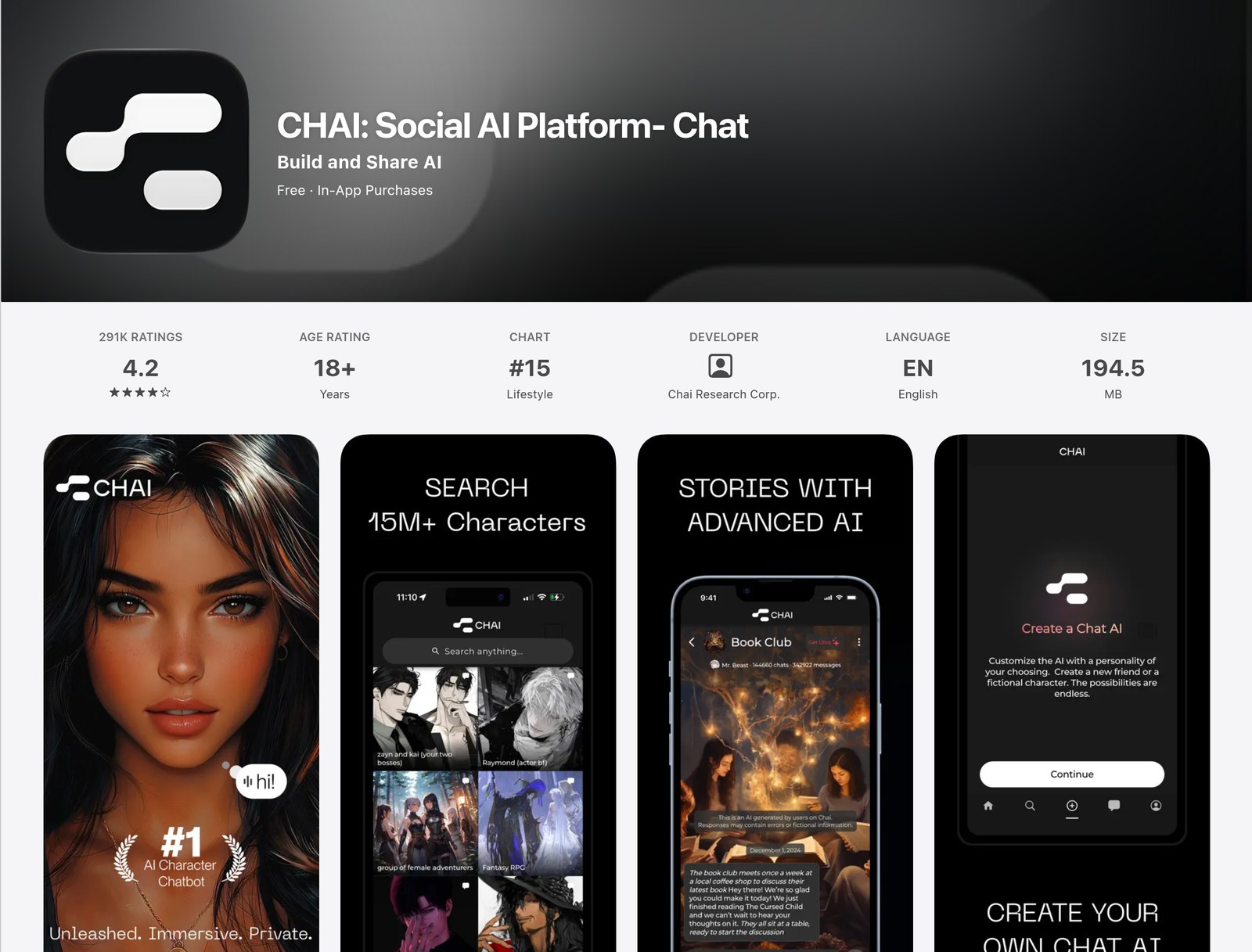 Chai on the App Store Chai on the App Store