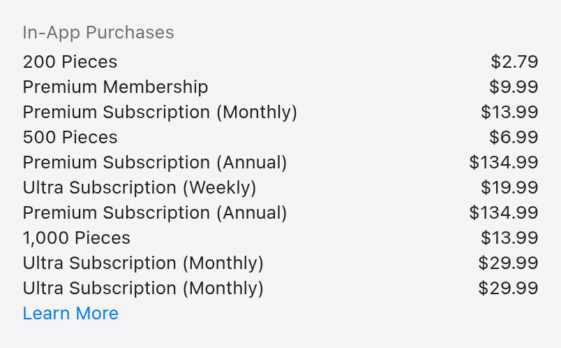 Chai in-app purchases on the App Store Chai in-app purchases on the App Store