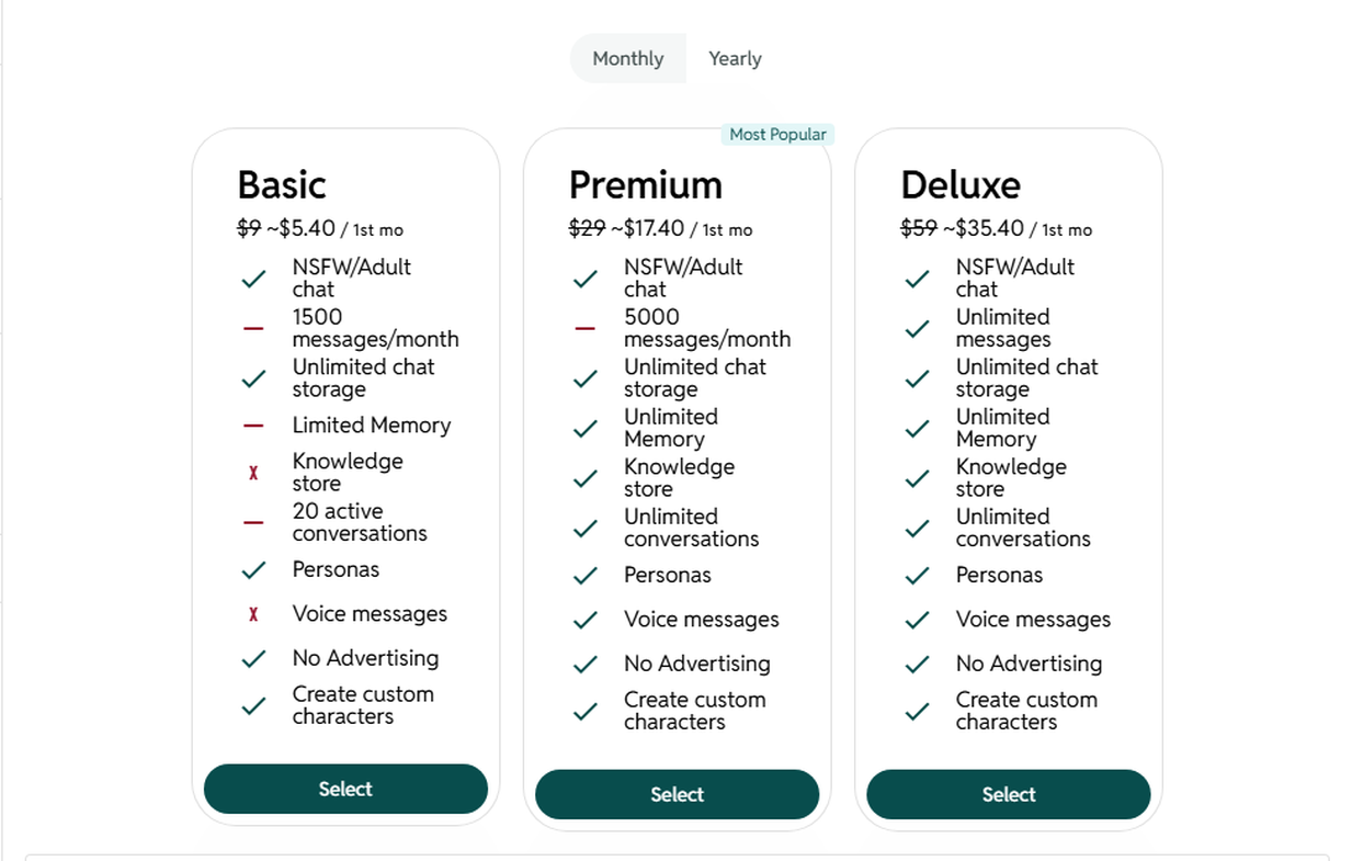 ChatFAI pricing page