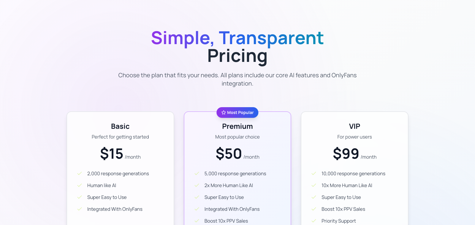 ChatPersona pricing