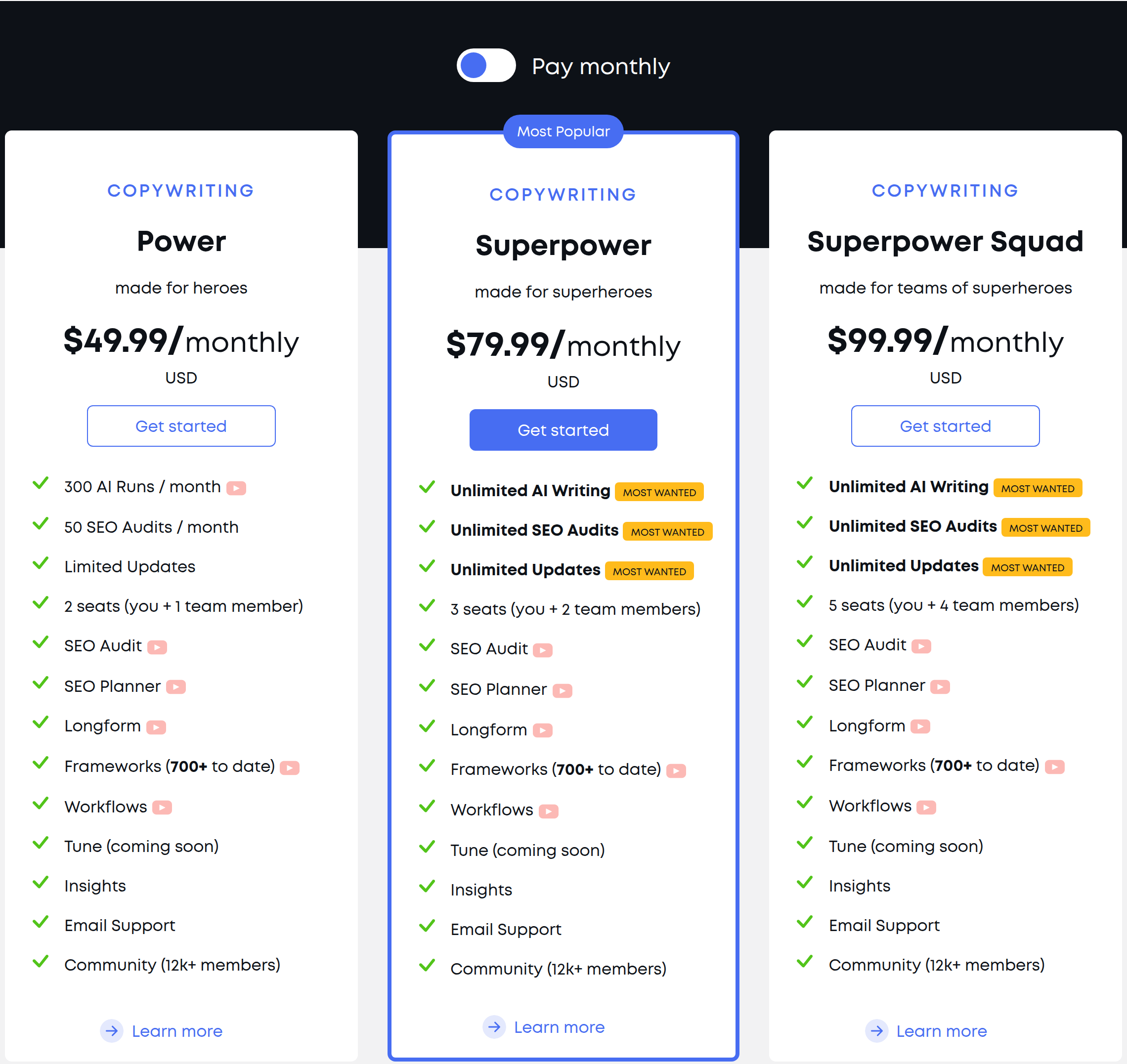 ClosersCopy pricing