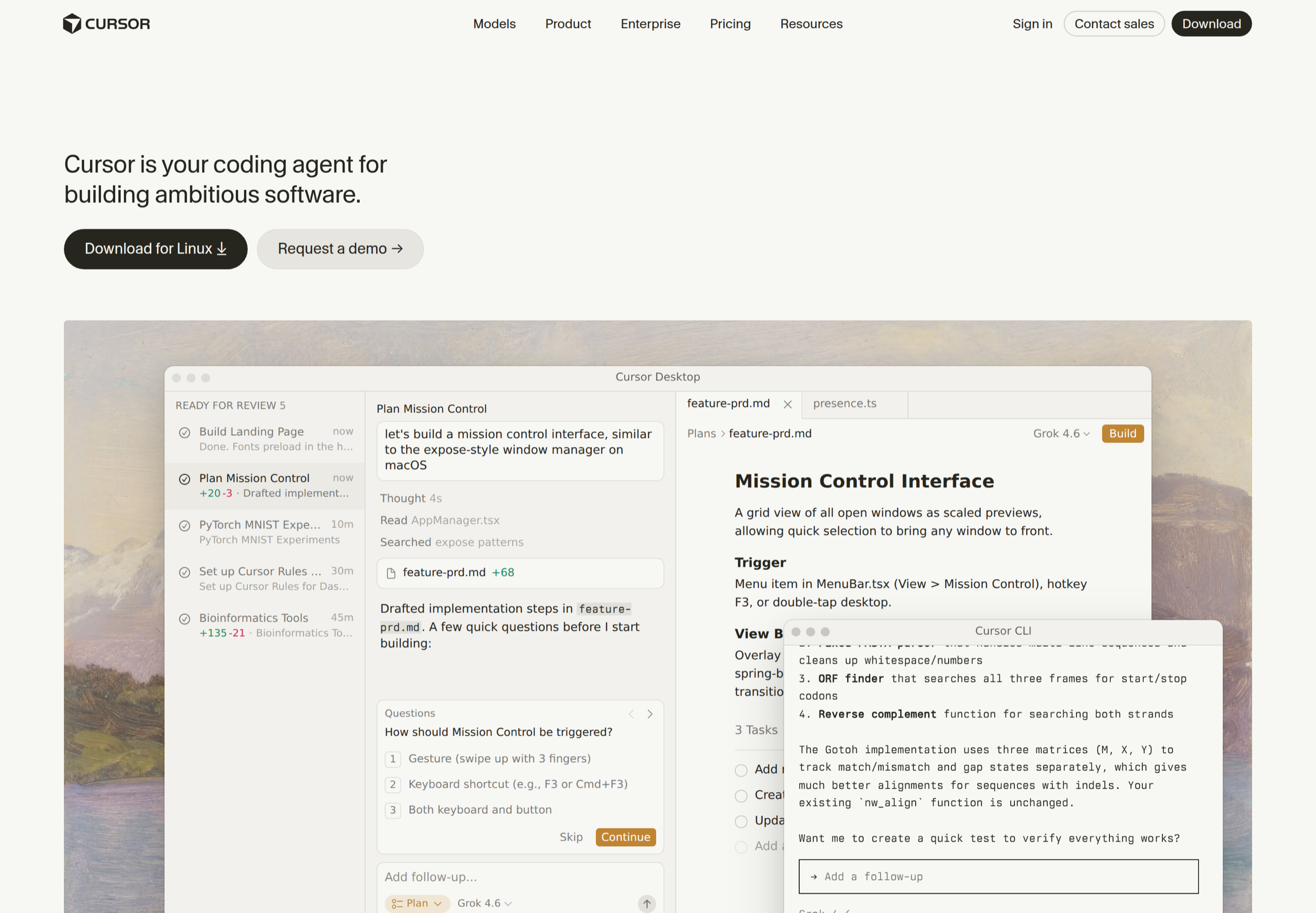 Cursor home