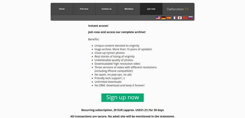 defloration-pricing