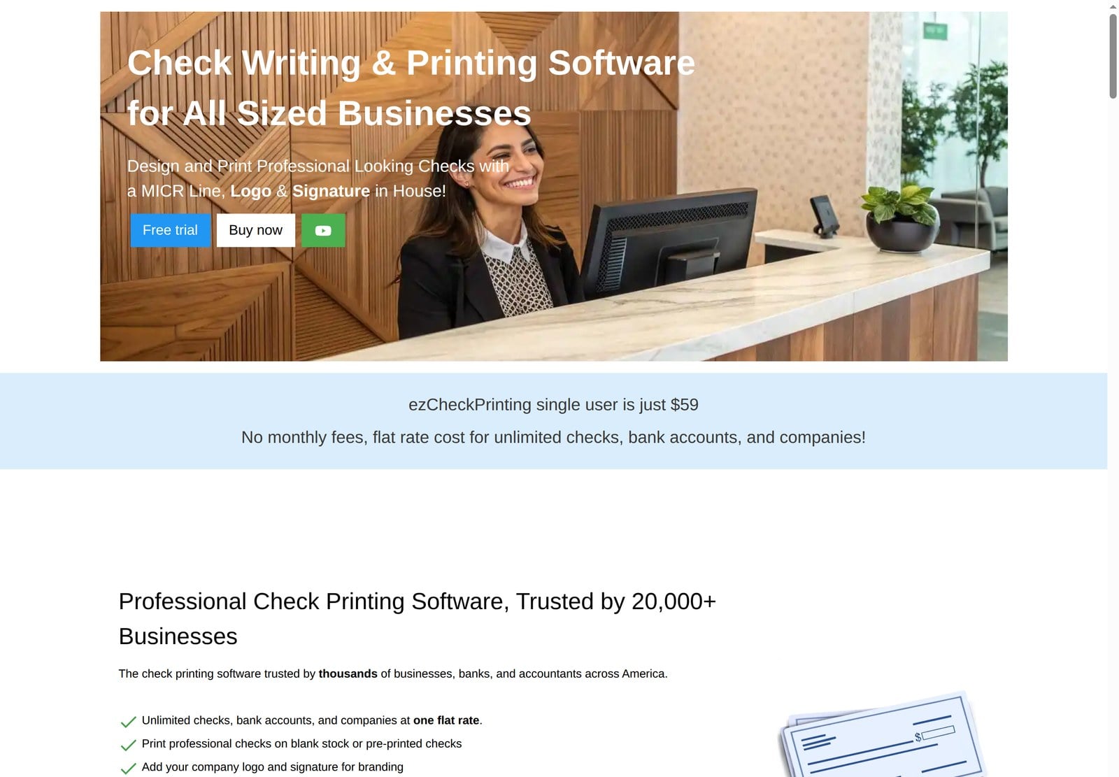 ezCheckPrinting home