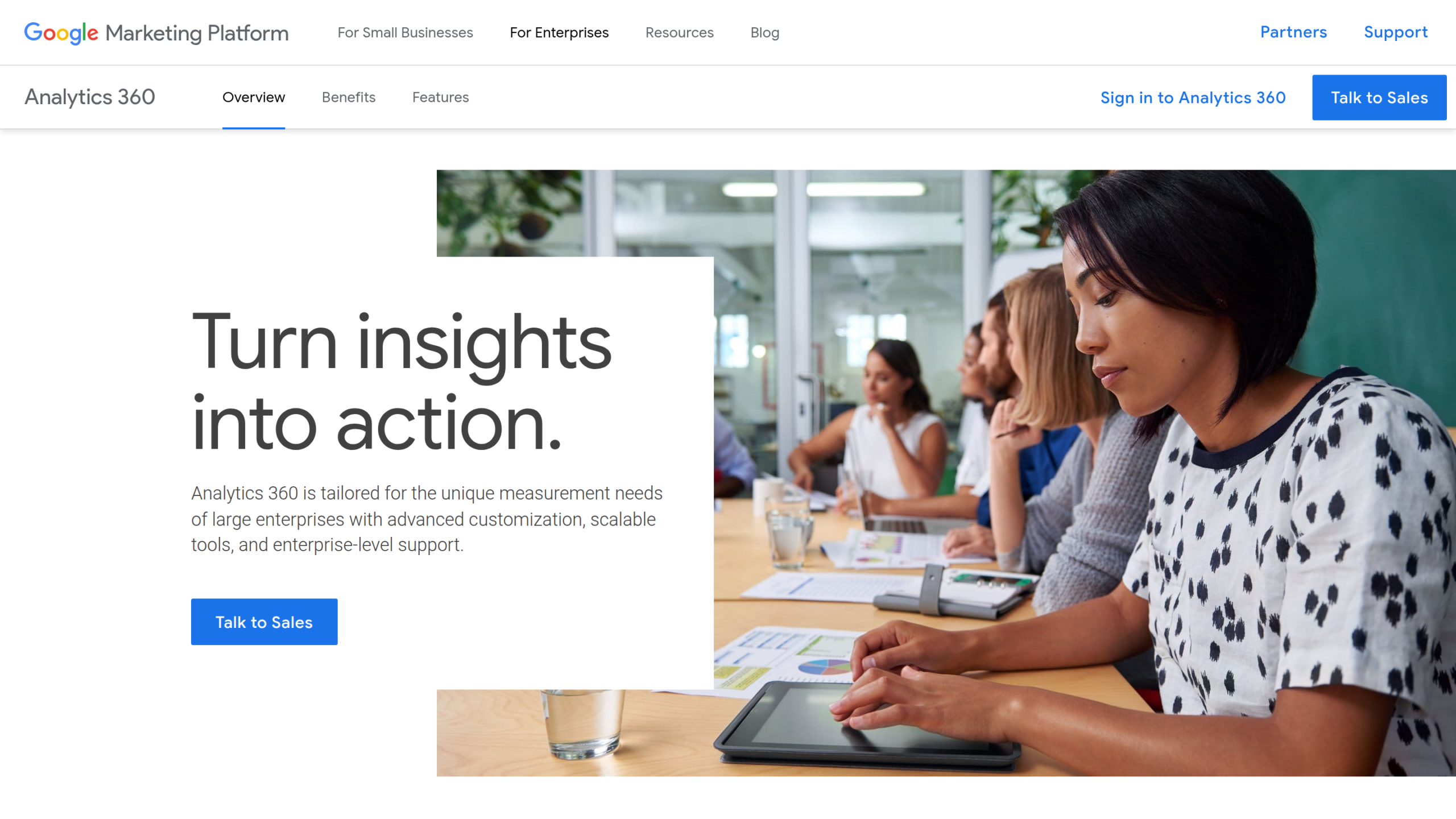 Google Analytics 360 home
