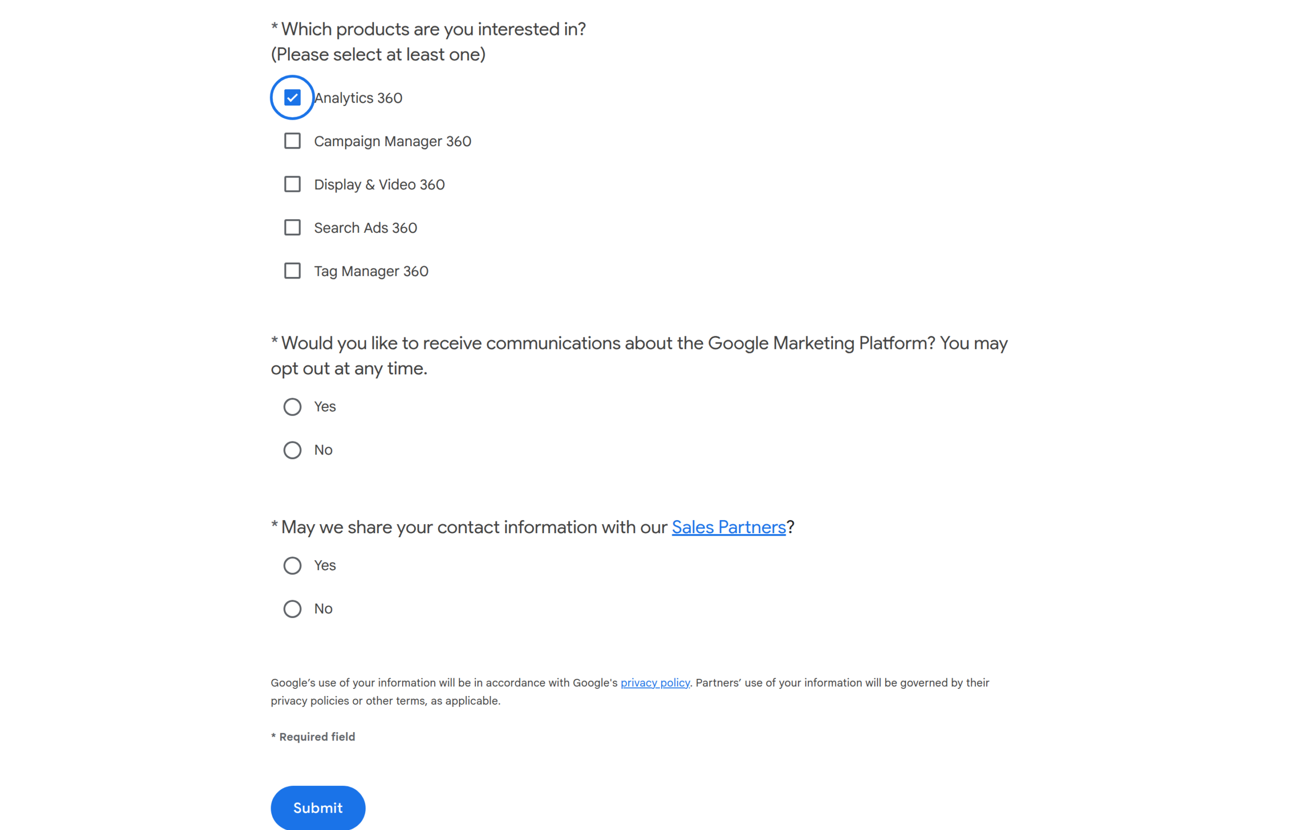 Google Analytics 360 pricing