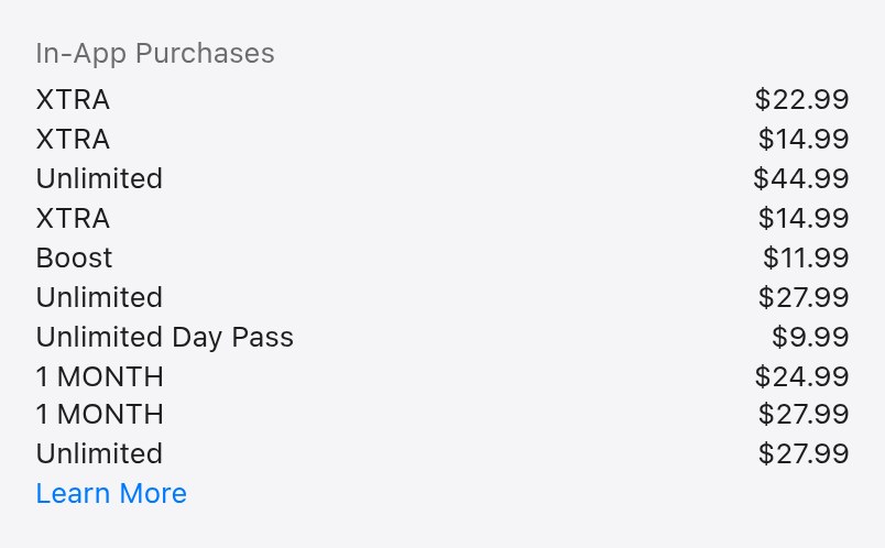 Grindr pricing