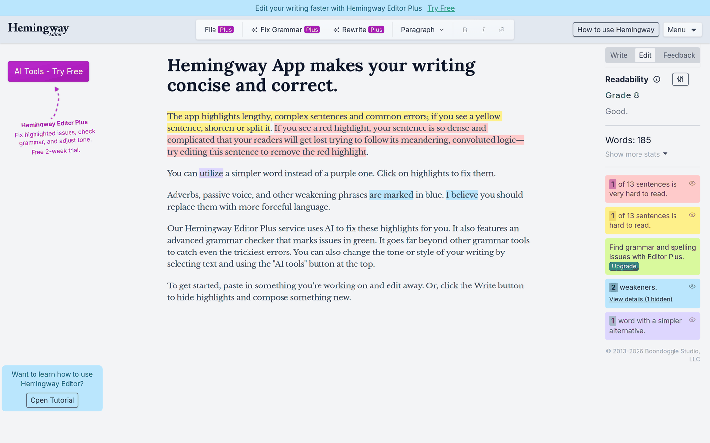 Hemingway Editor