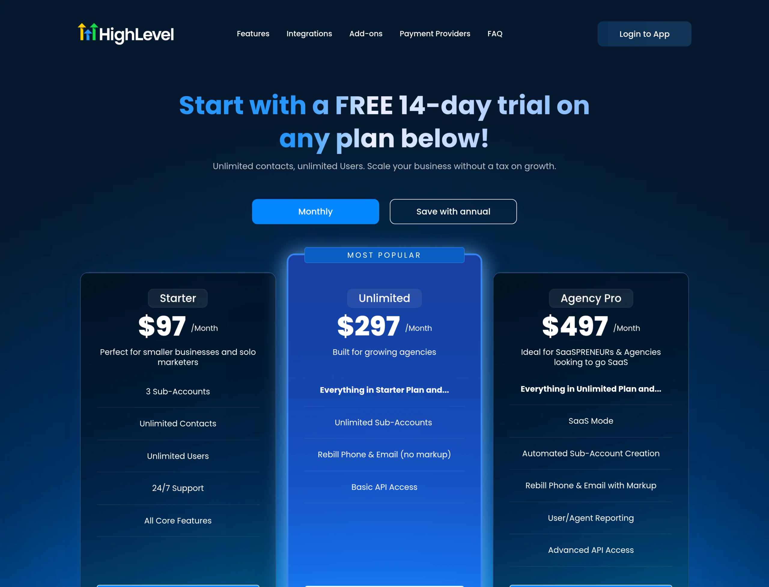 HighLevel pricing HighLevel pricing