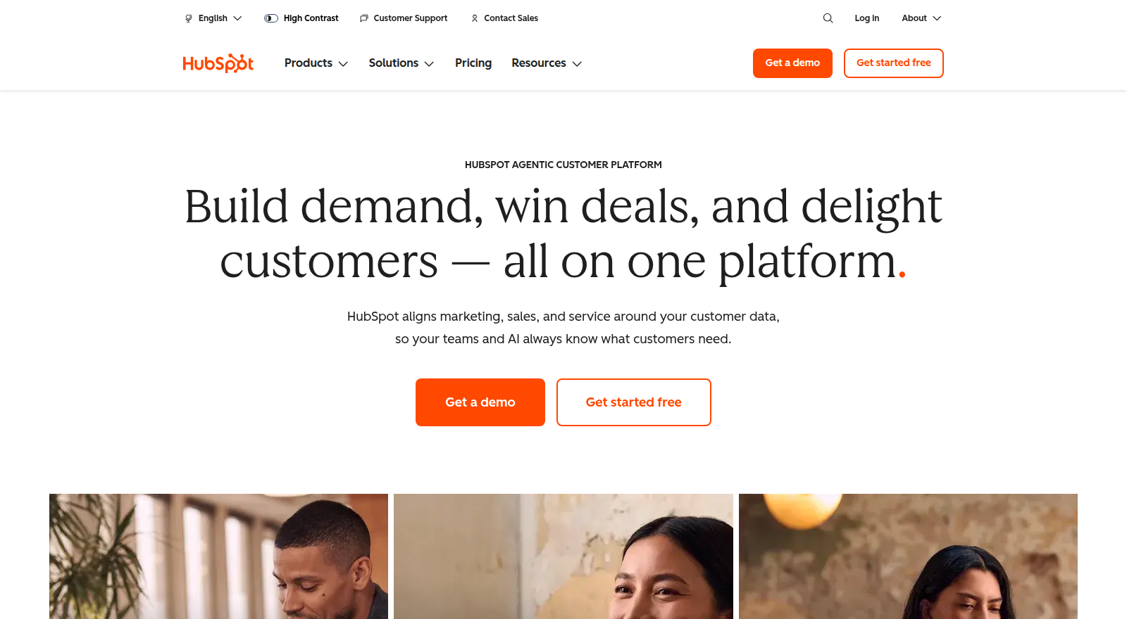 HubSpot home