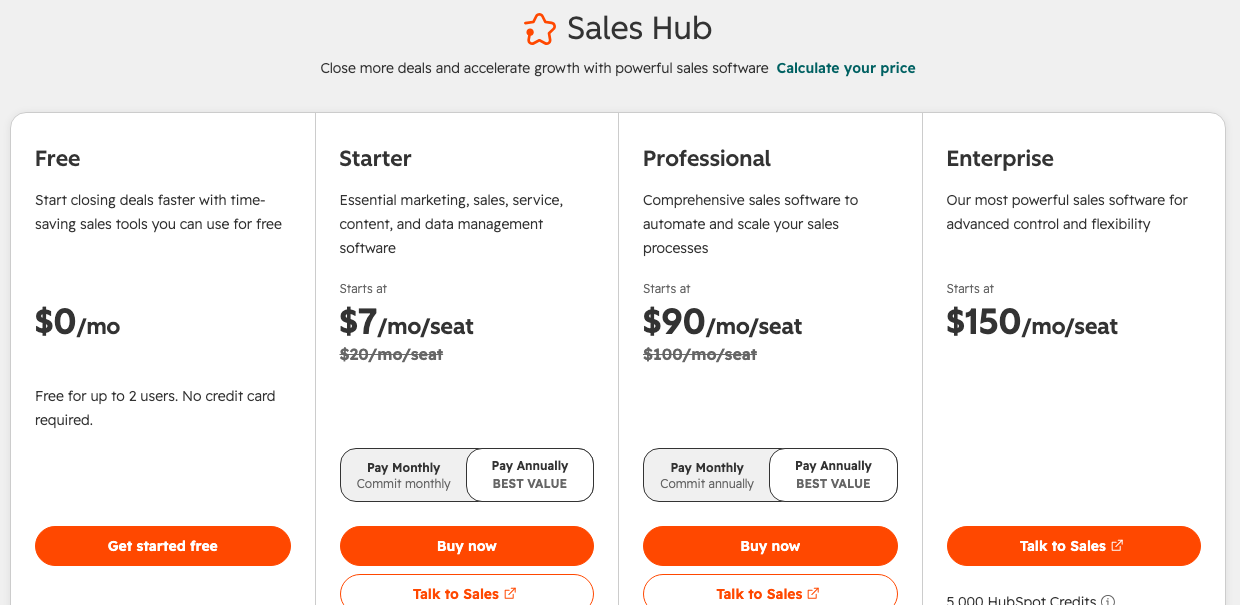 HubSpot pricing HubSpot pricing