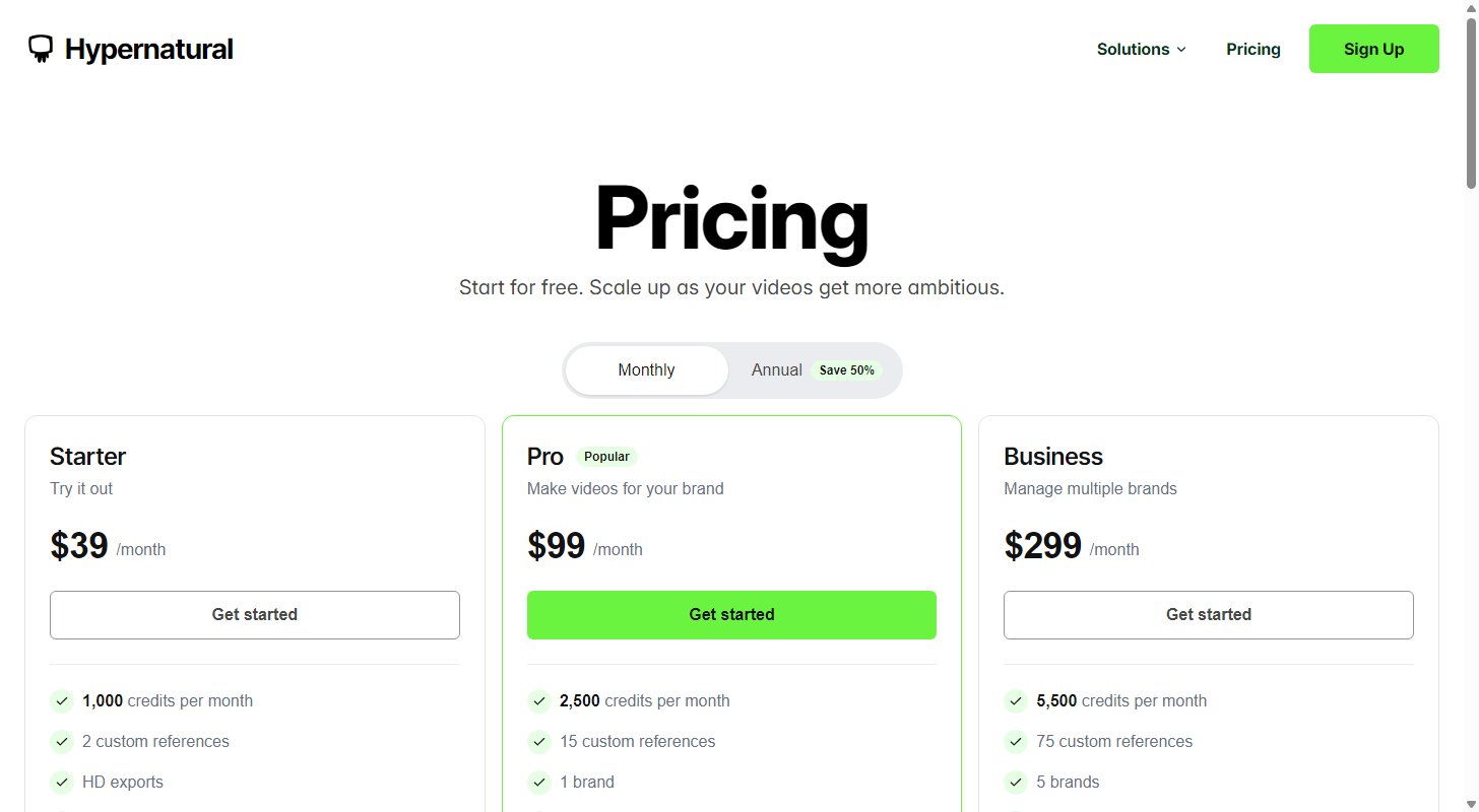 Hypernatural pricing