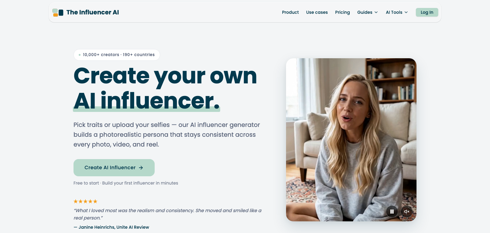 The Influencer AI home