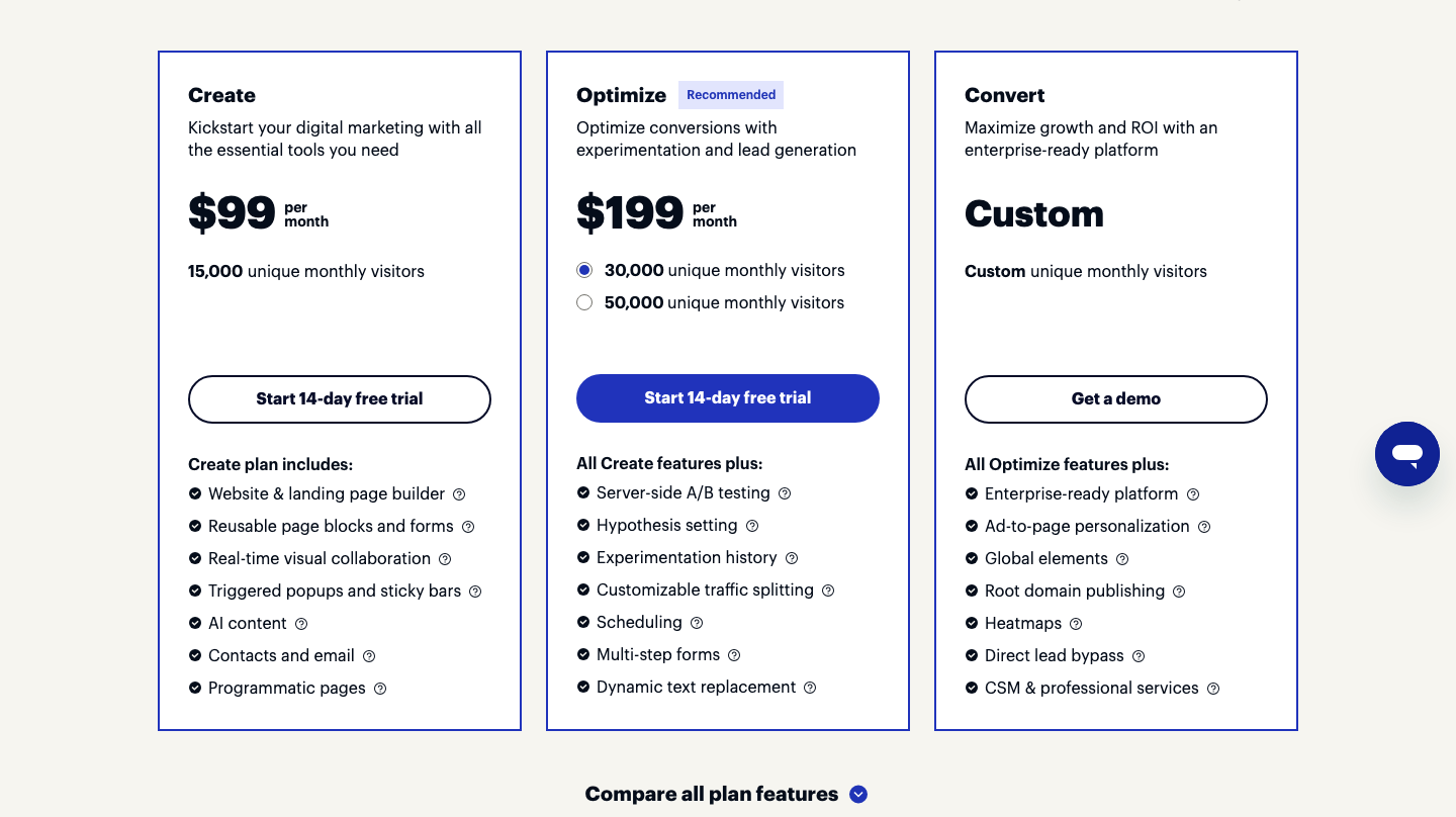 Instapage pricing Instapage pricing