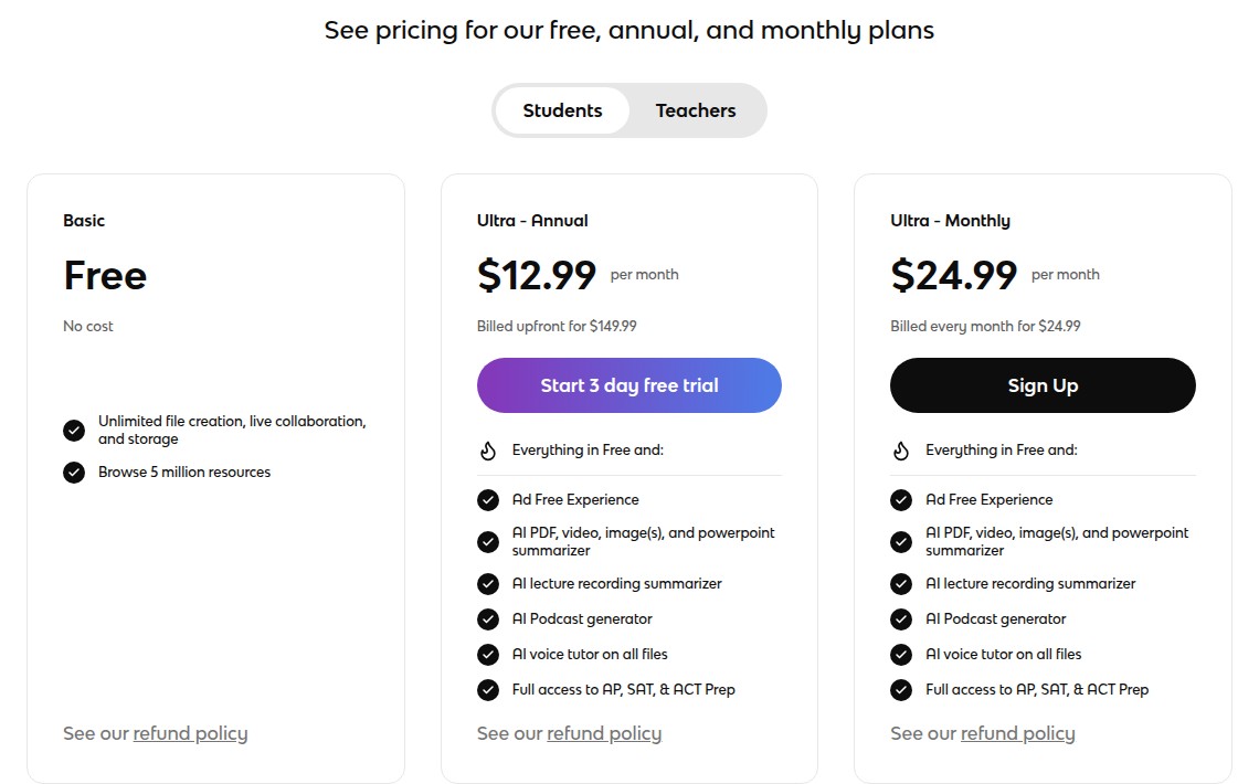 Knowt pricing