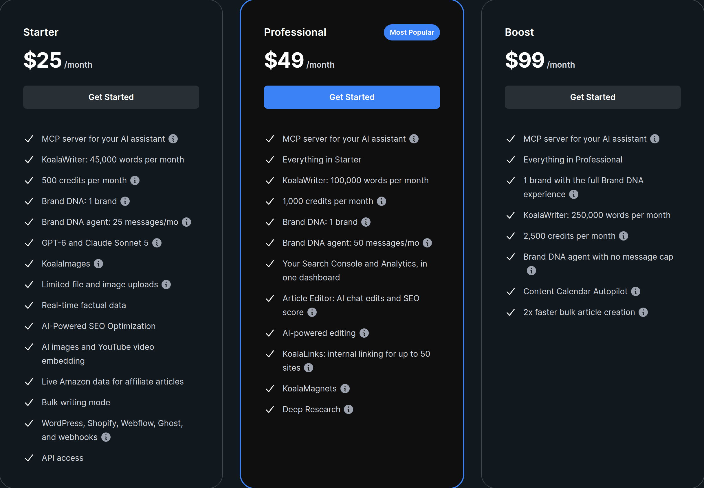 KoalaChat pricing