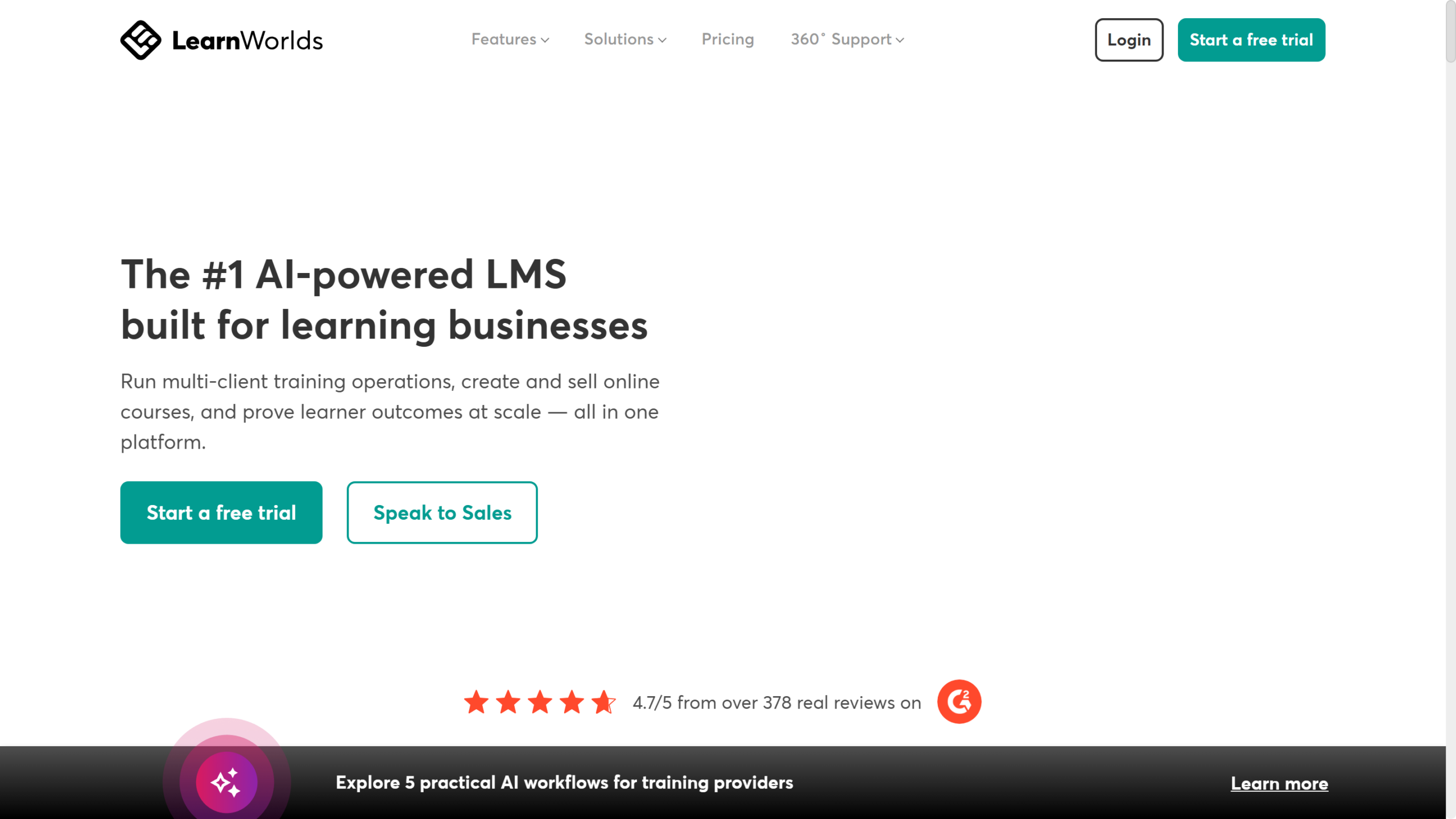 LearnWorlds home