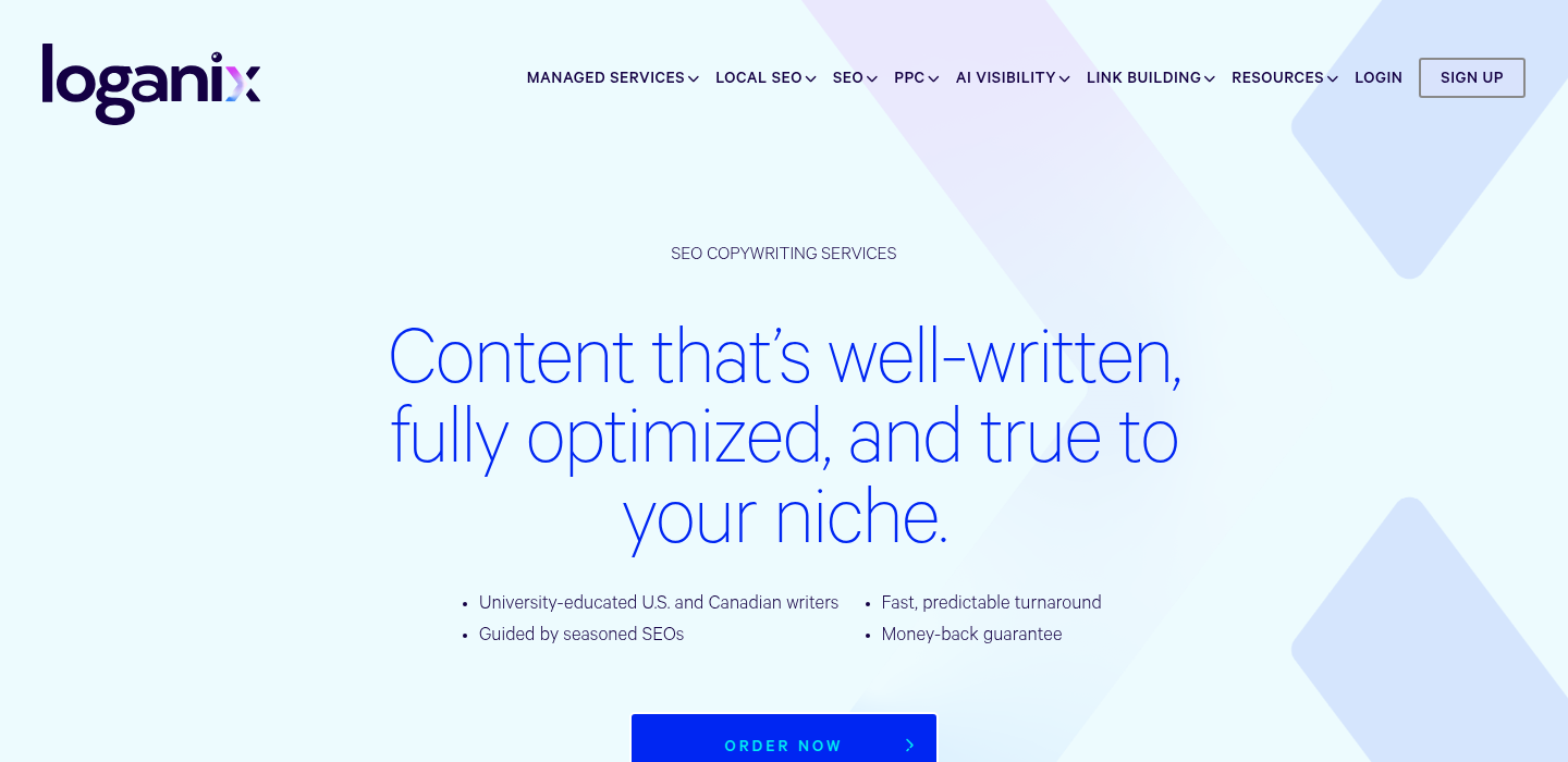 Loganix homepage