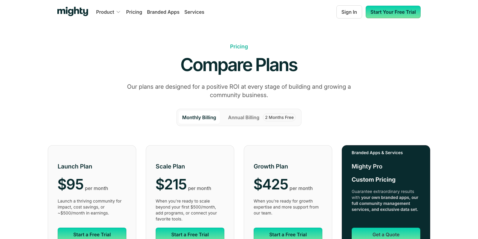 Mighty Networks pricing Mighty Networks pricing
