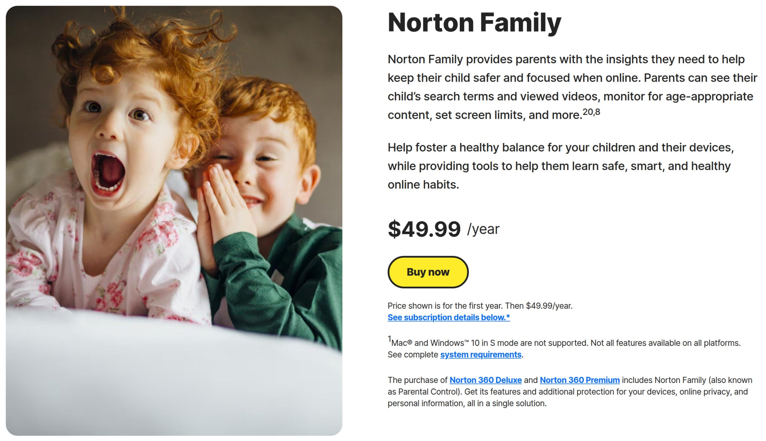 Norton Family pricing