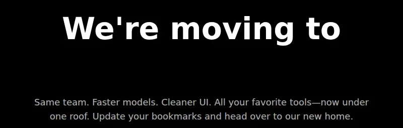 nudify-me-crop-v2 Nudify.me 'We're moving' page, cropped to remove the new domain names (captured September 23, 2026)