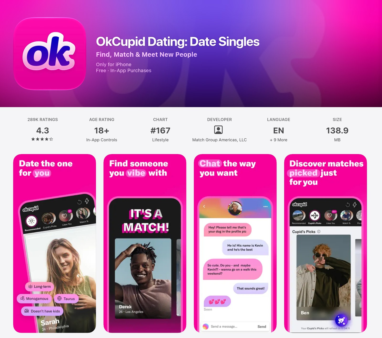 OkCupid home