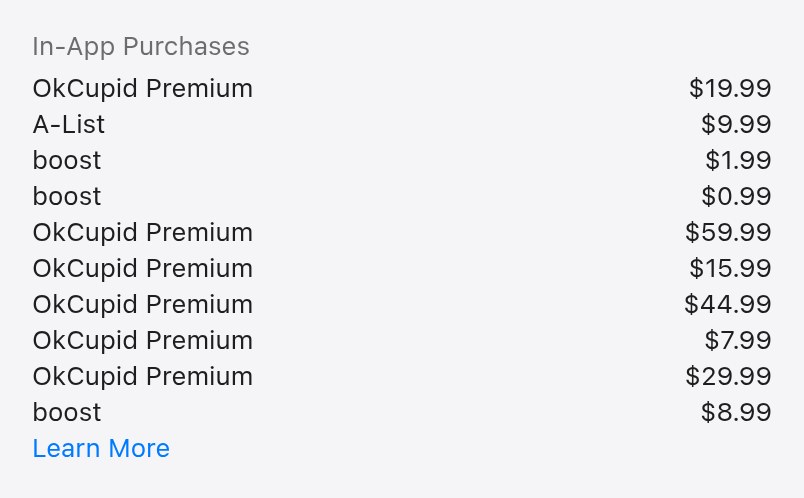 OkCupid pricing