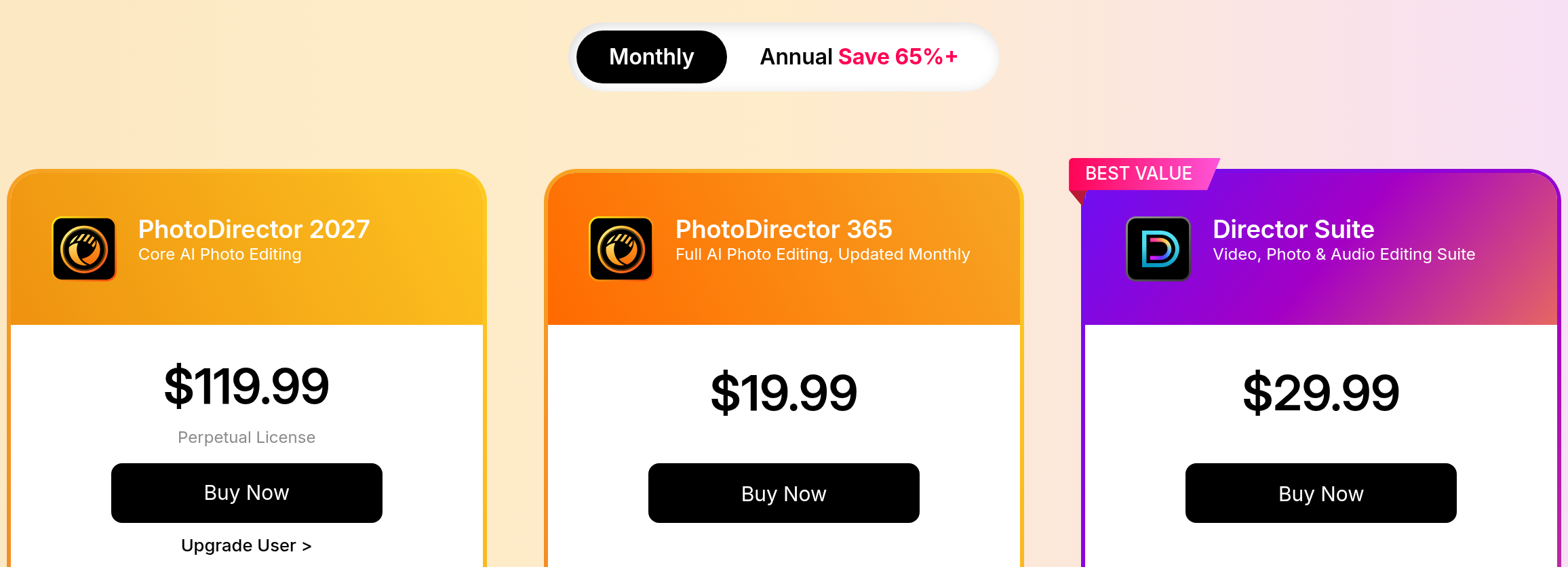 PhotoDirector pricing