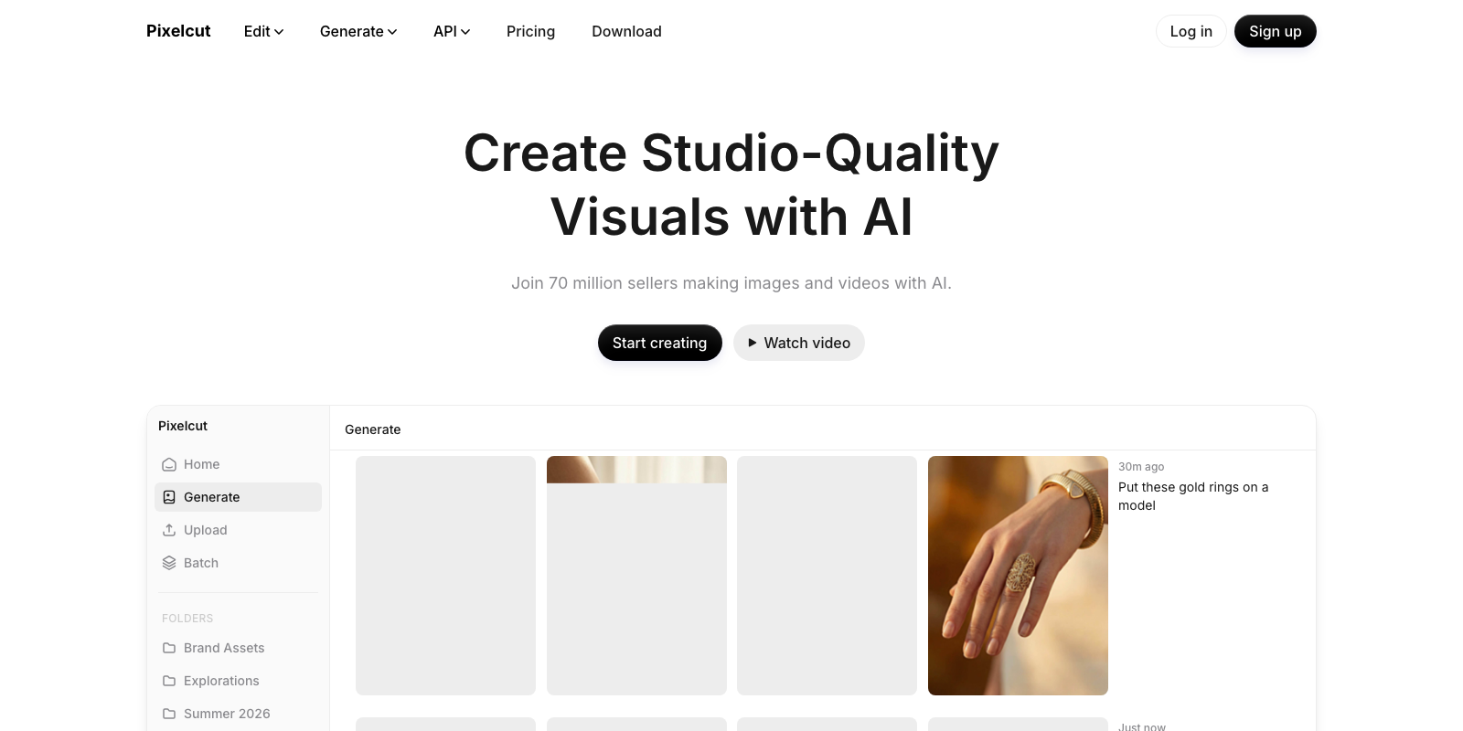 Pixelcut home
