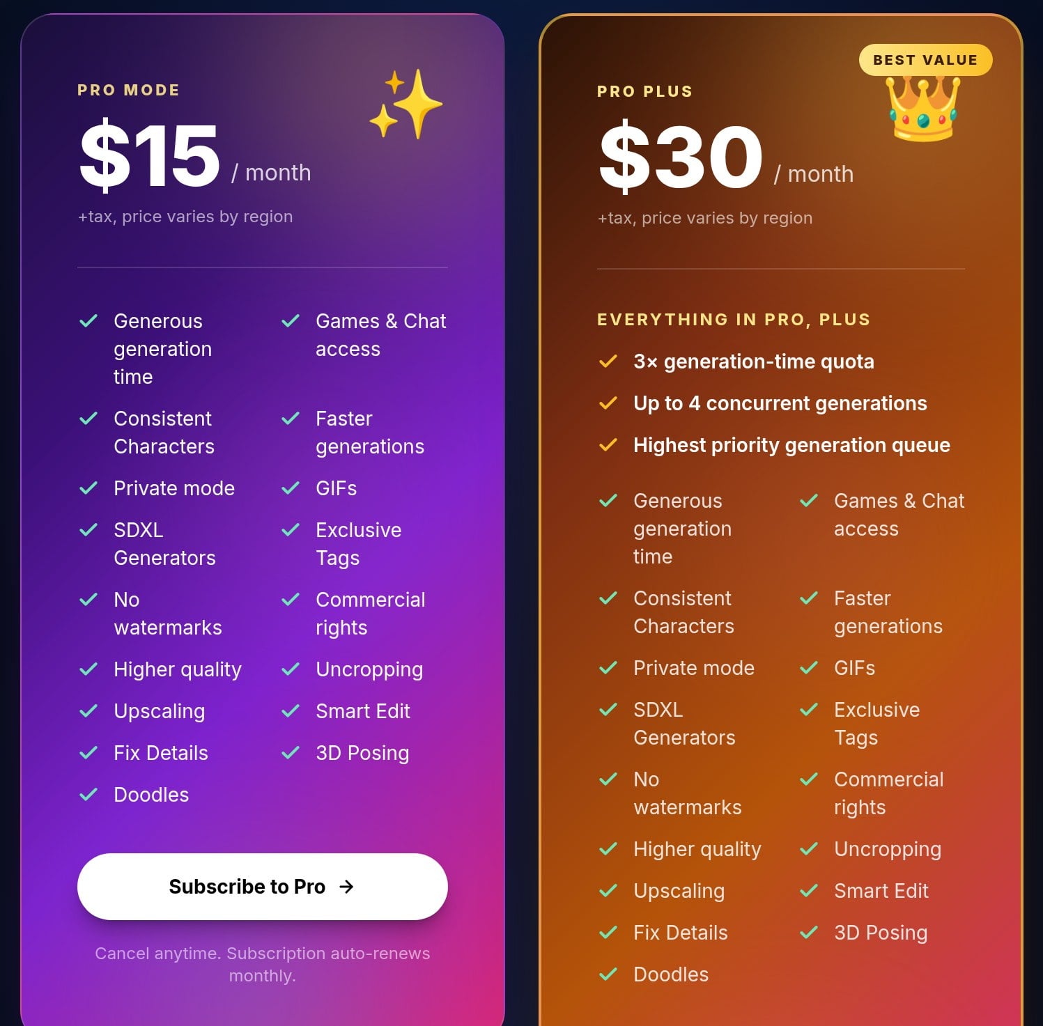 PornPen pricing
