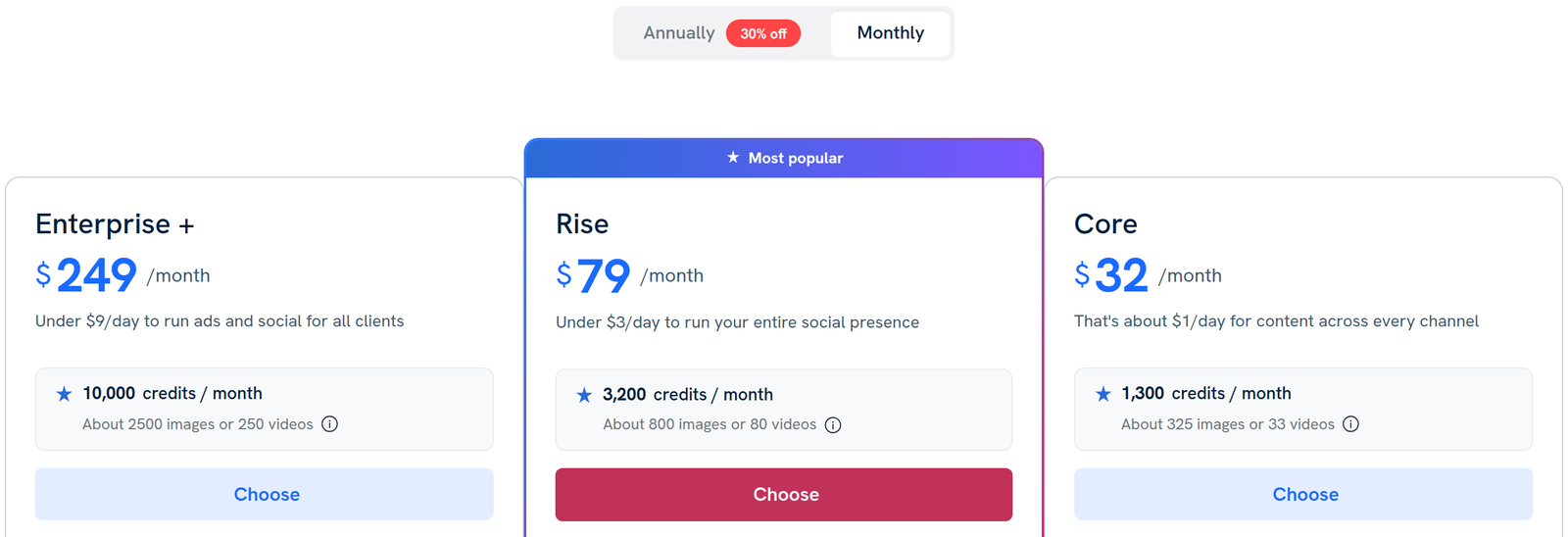 Predis.ai pricing