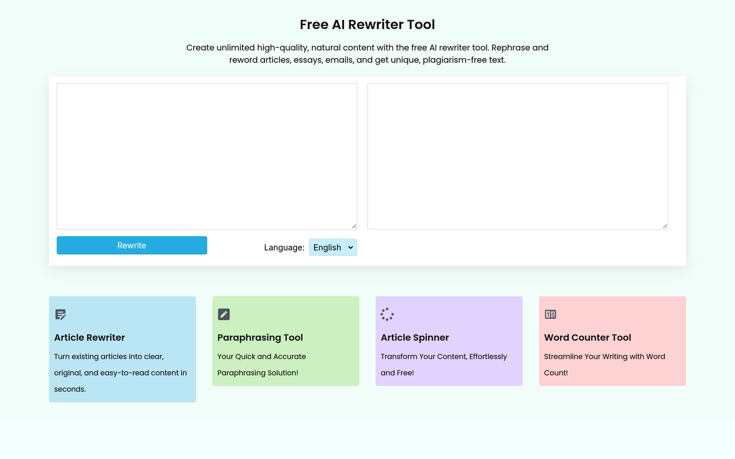 Rewriter Tools homepage