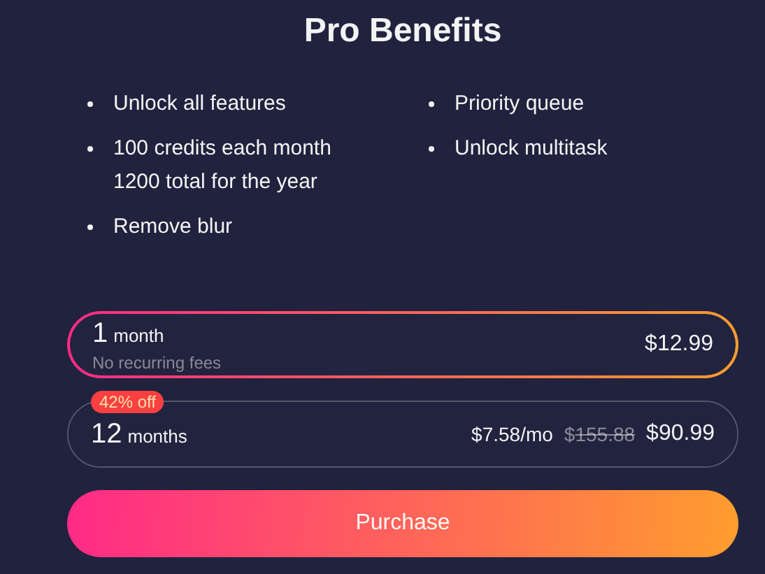 SoulGen pricing
