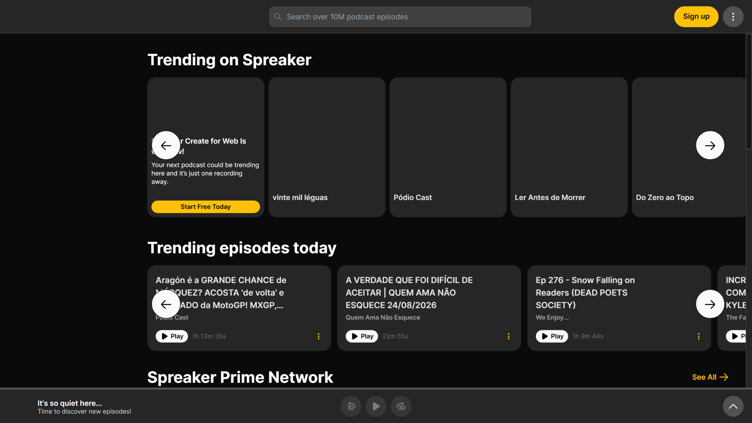 Spreaker home