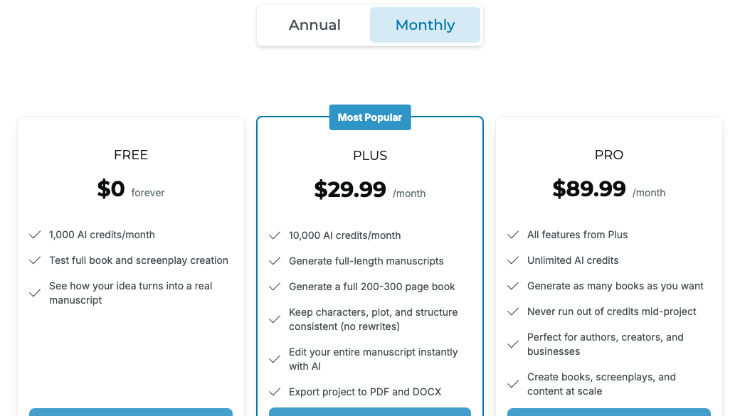 Squibler pricing