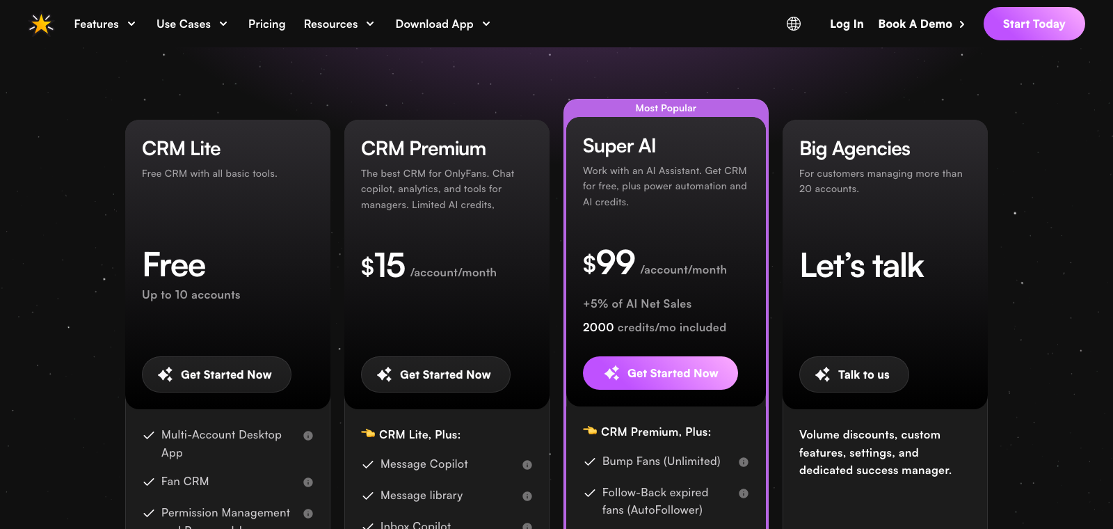 Supercreator pricing