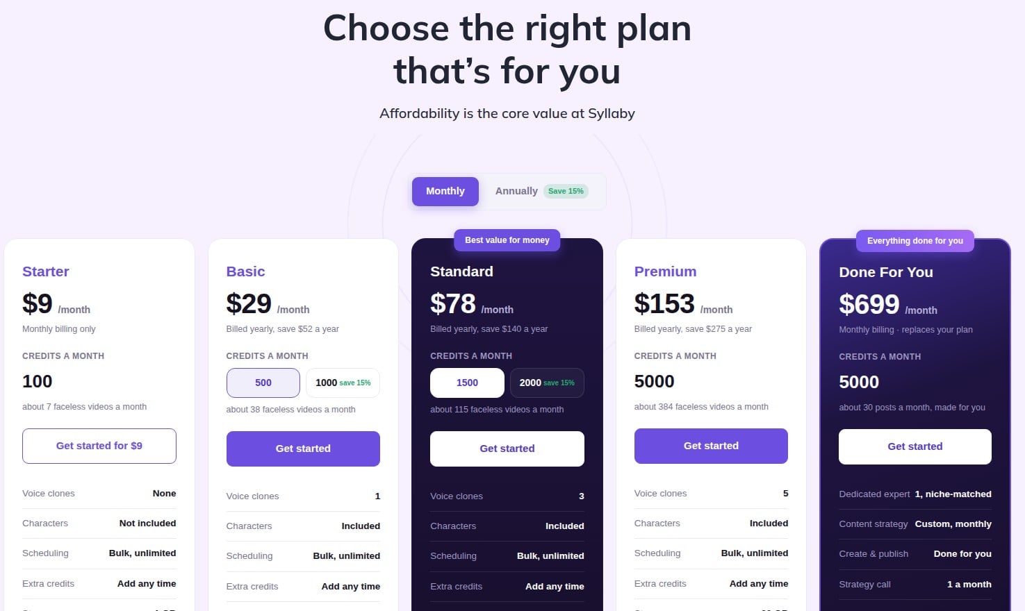Syllaby pricing