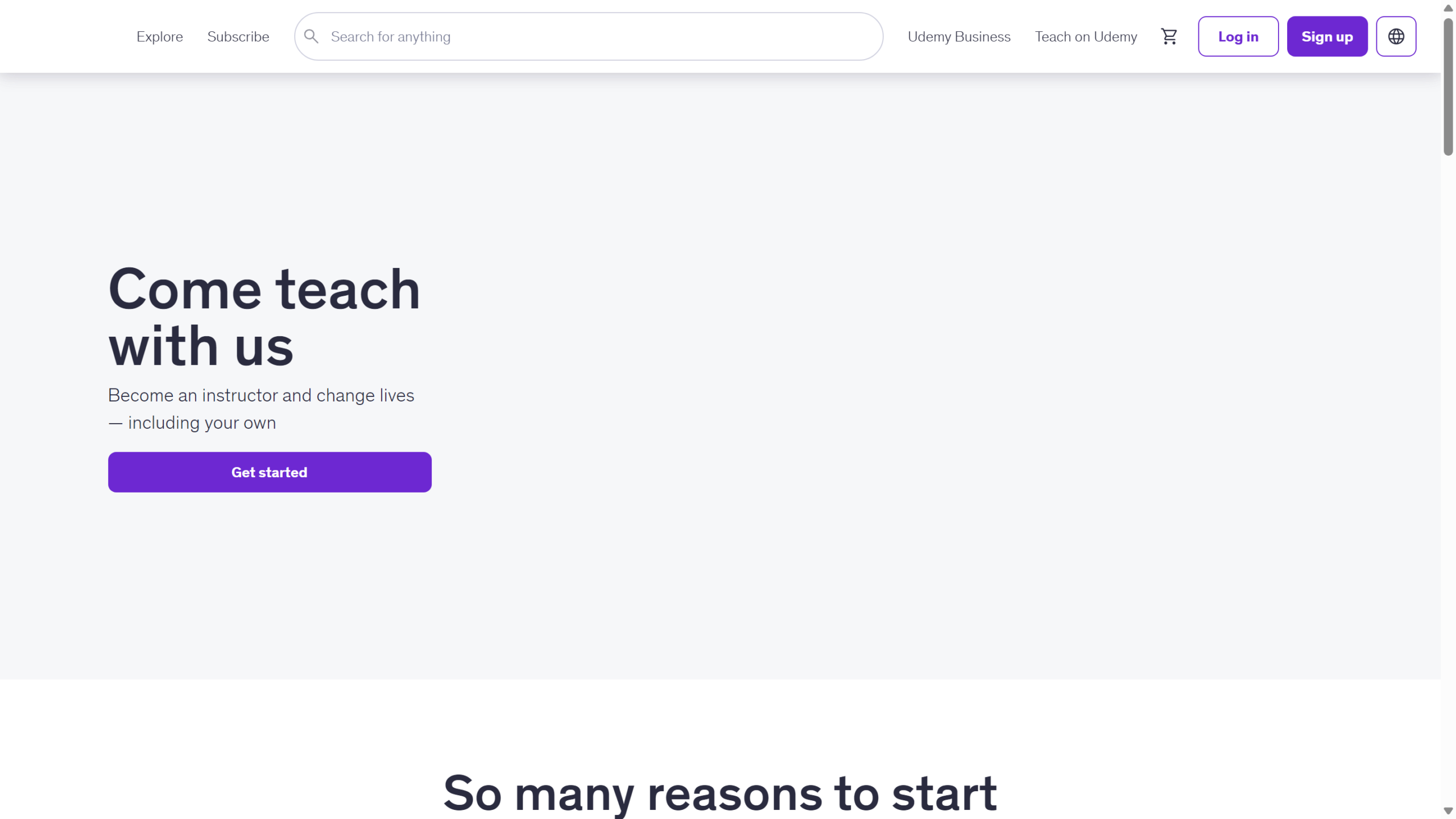 Udemy home