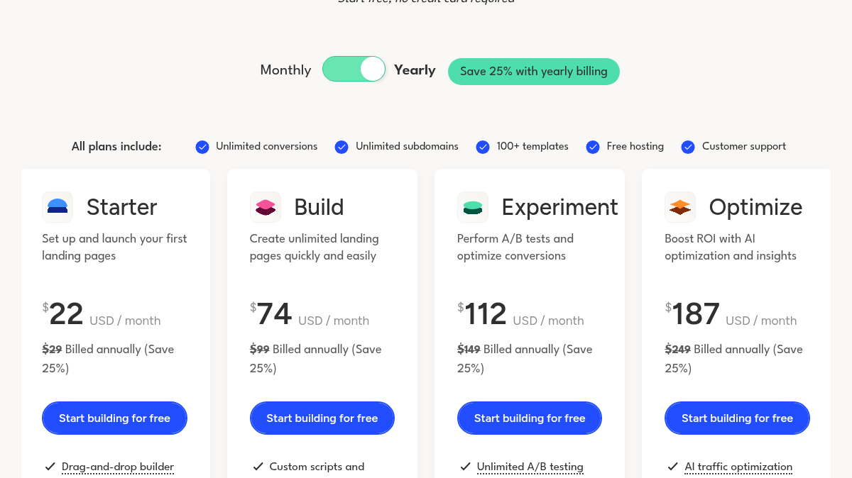 Unbounce pricing Unbounce pricing